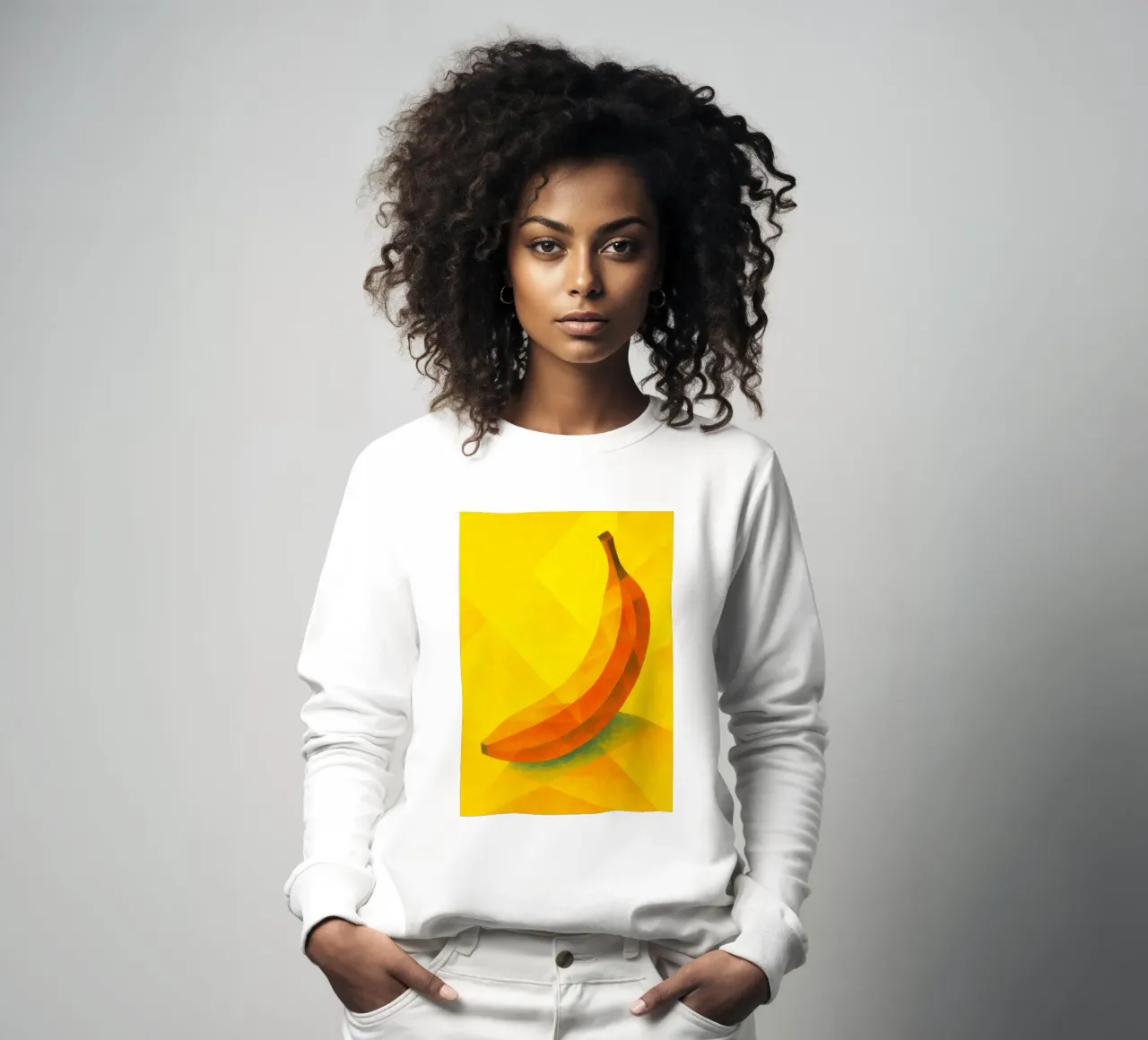 plátano imaginación abstracta a todo color sudadera de ameera