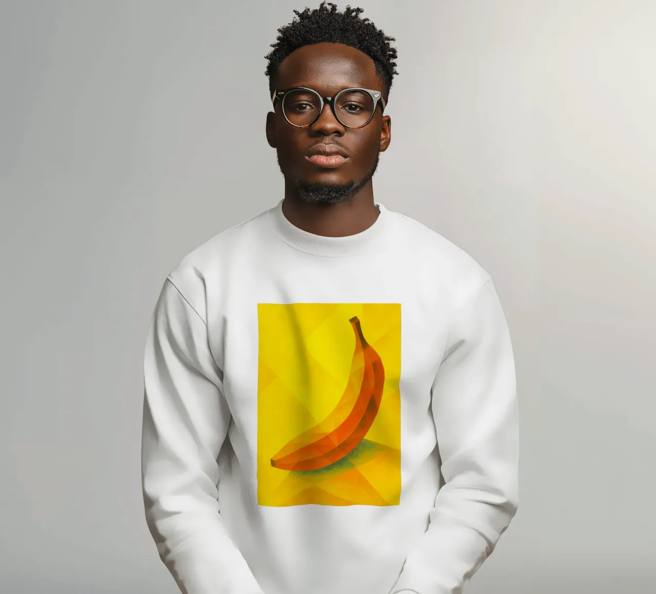 banana abstract imagination full color sweatshirt by ameera