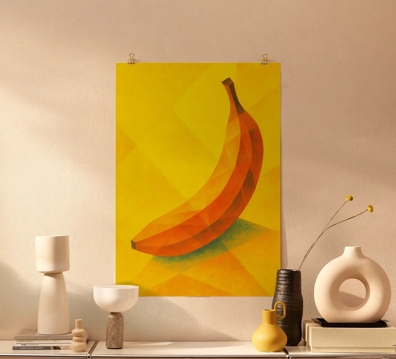 banaan abstracte verbeelding full color poster van ameera