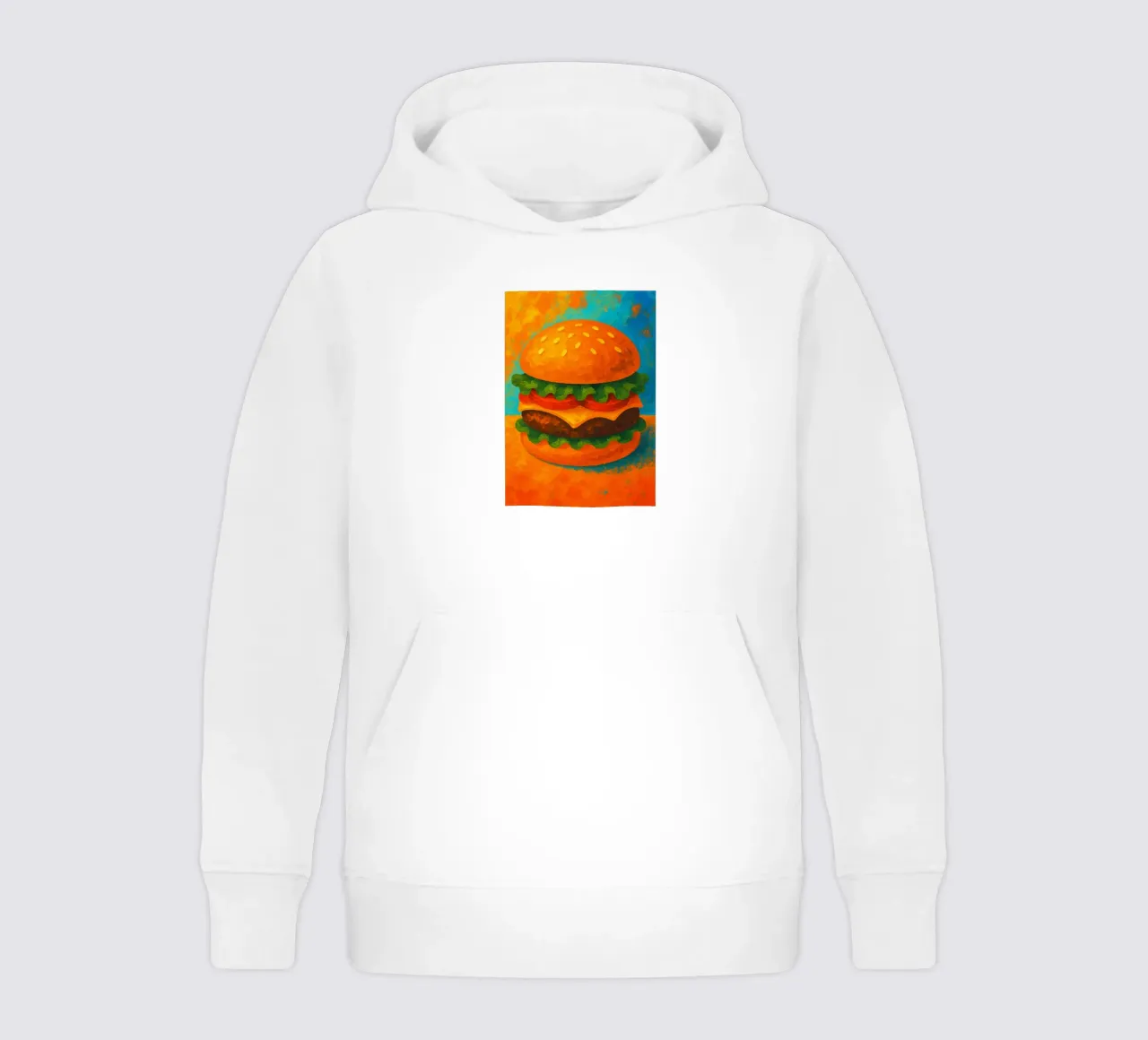 hamburguesa imaginación abstracta a todo color sudadera con capucha para niño de ameera