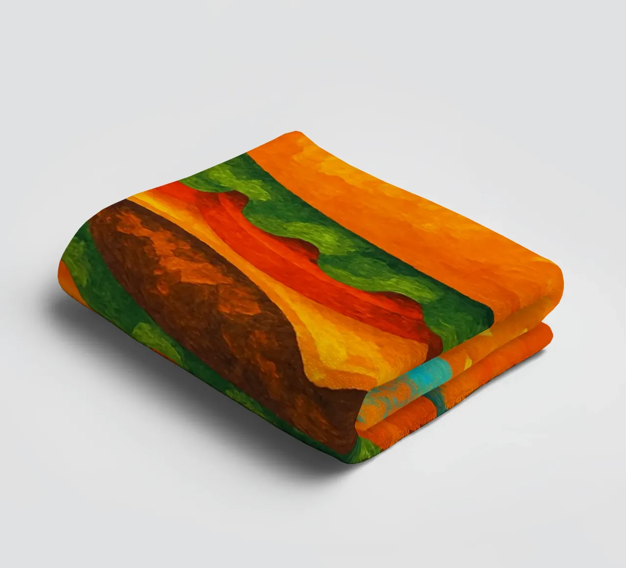 burger abstract imagination full color towel by ameera