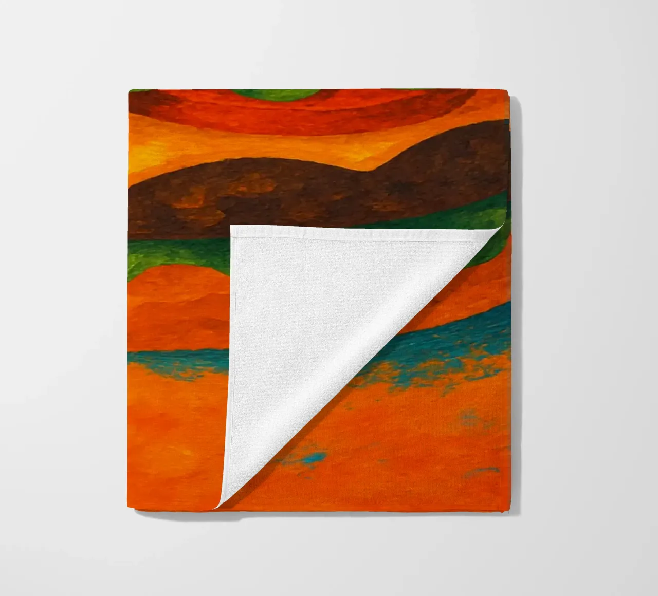 burger abstract imagination full color beach towel by ameera