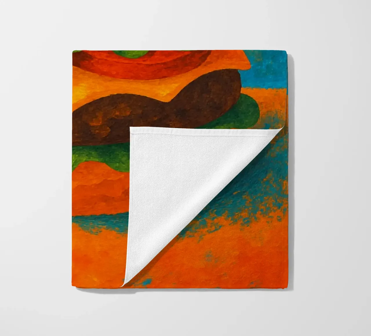 burger abstract imagination full color beach towel by ameera