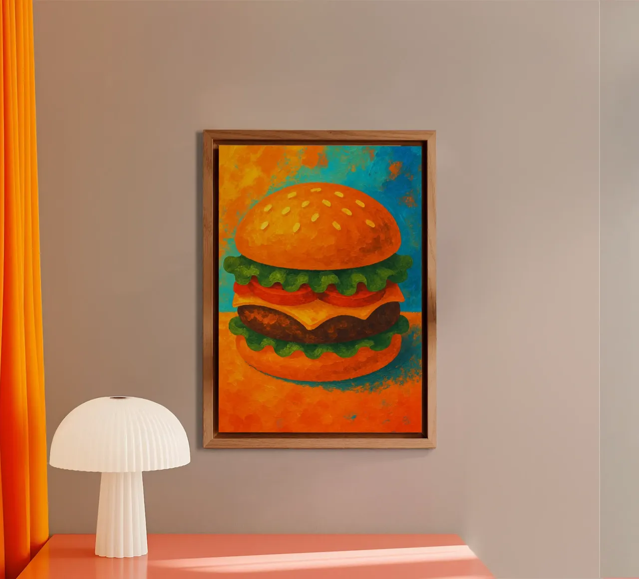 hamburguesa imaginación abstracta a todo color aluminio dibond de ameera