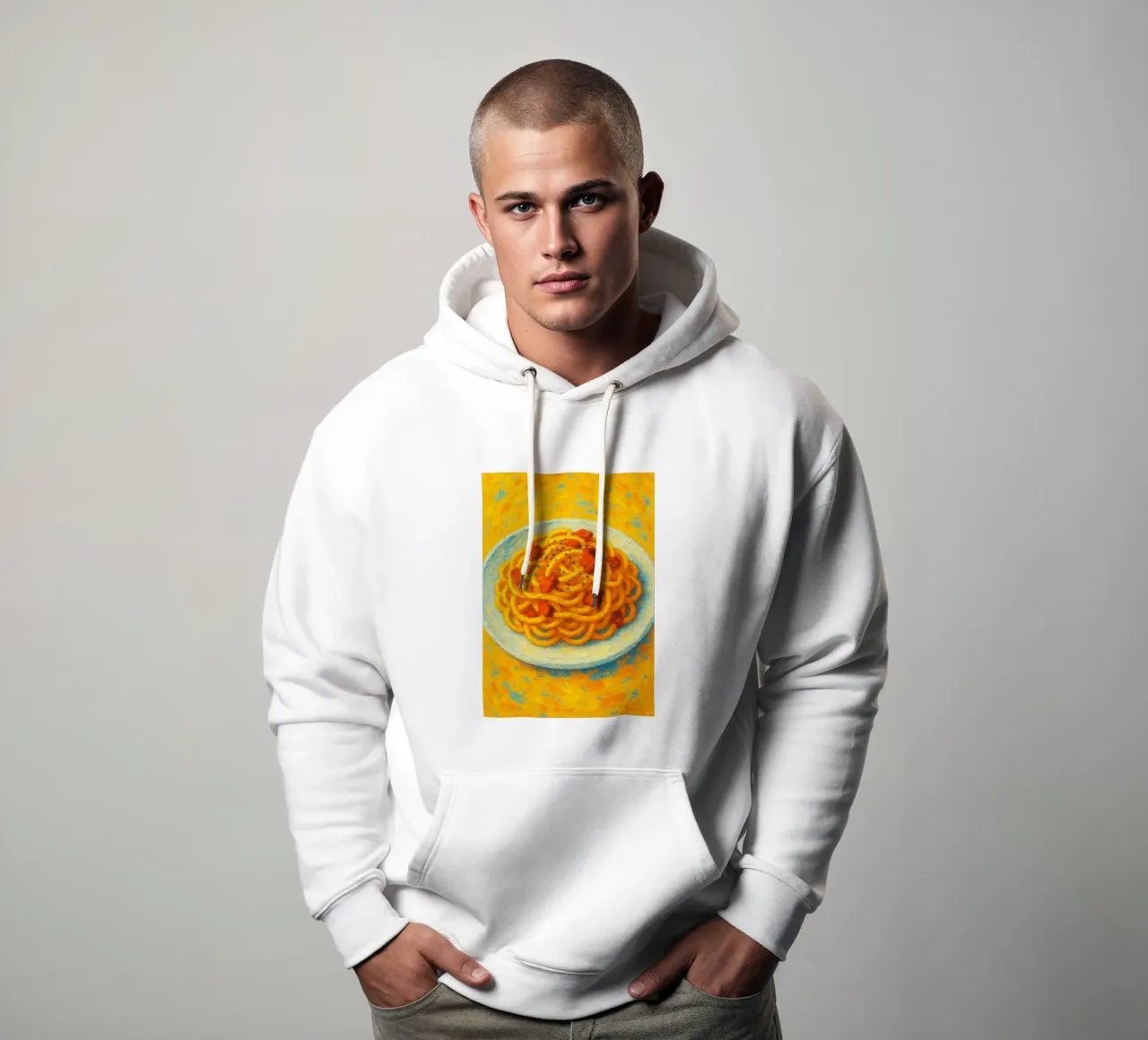 carbonara imaginación abstracta a todo color sudadera con capucha de ameera