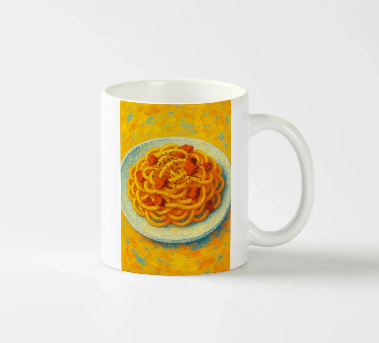 carbonara abstracte verbeelding full color keramische mok van ameera