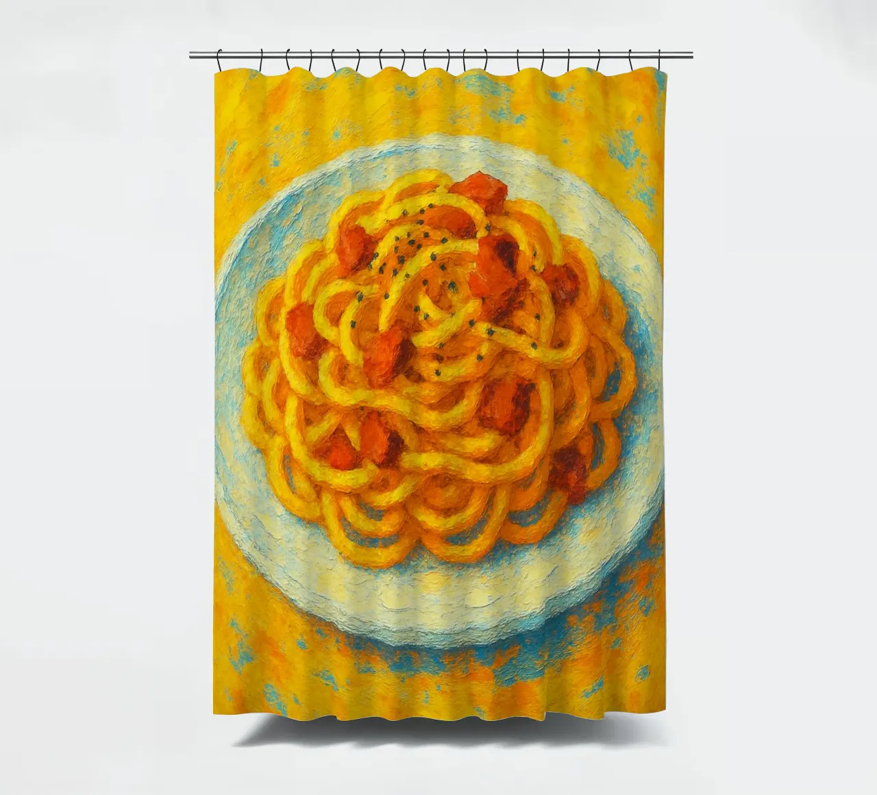 carbonara abstract imagination full color shower curtain by ameera