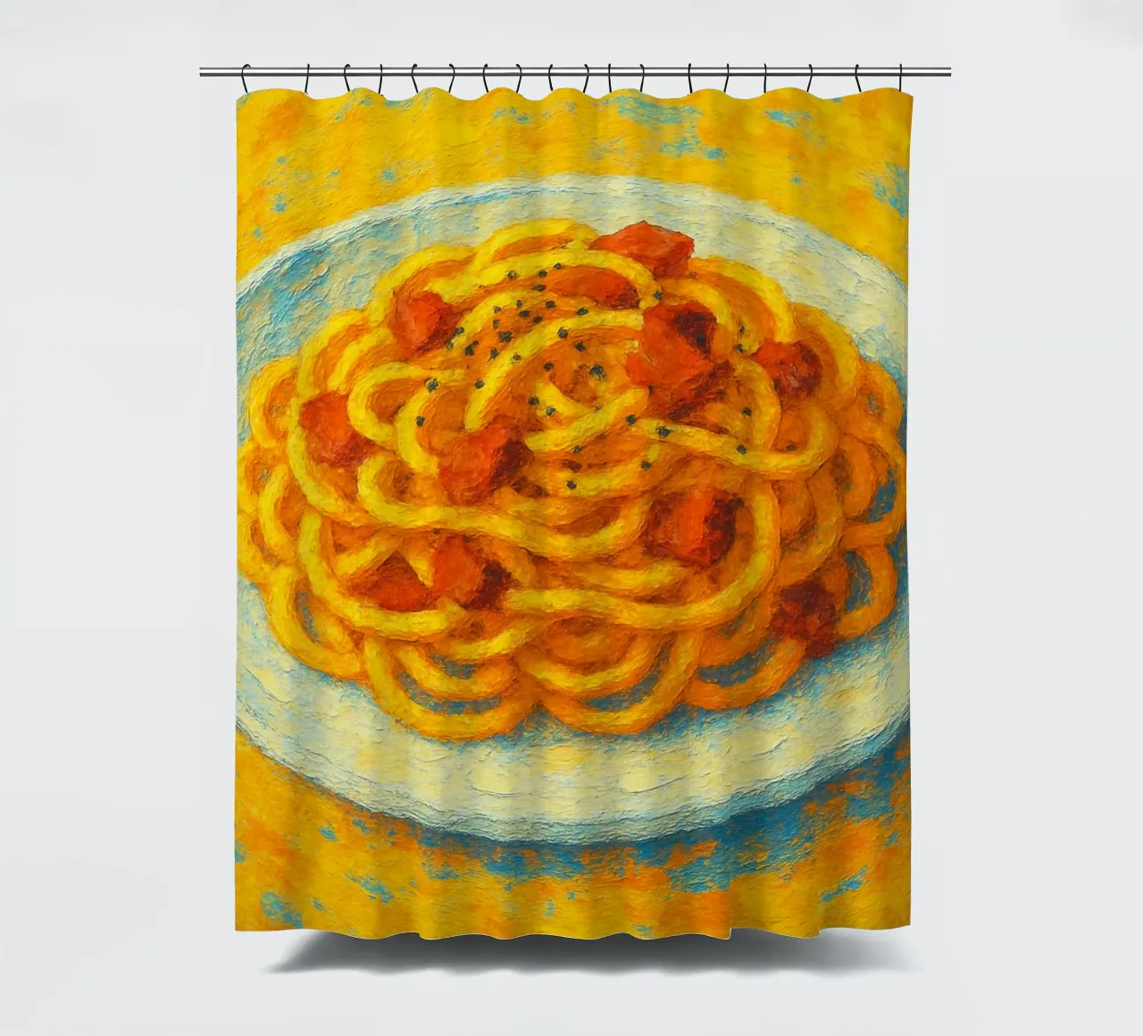 carbonara abstract imagination full color shower curtain by ameera