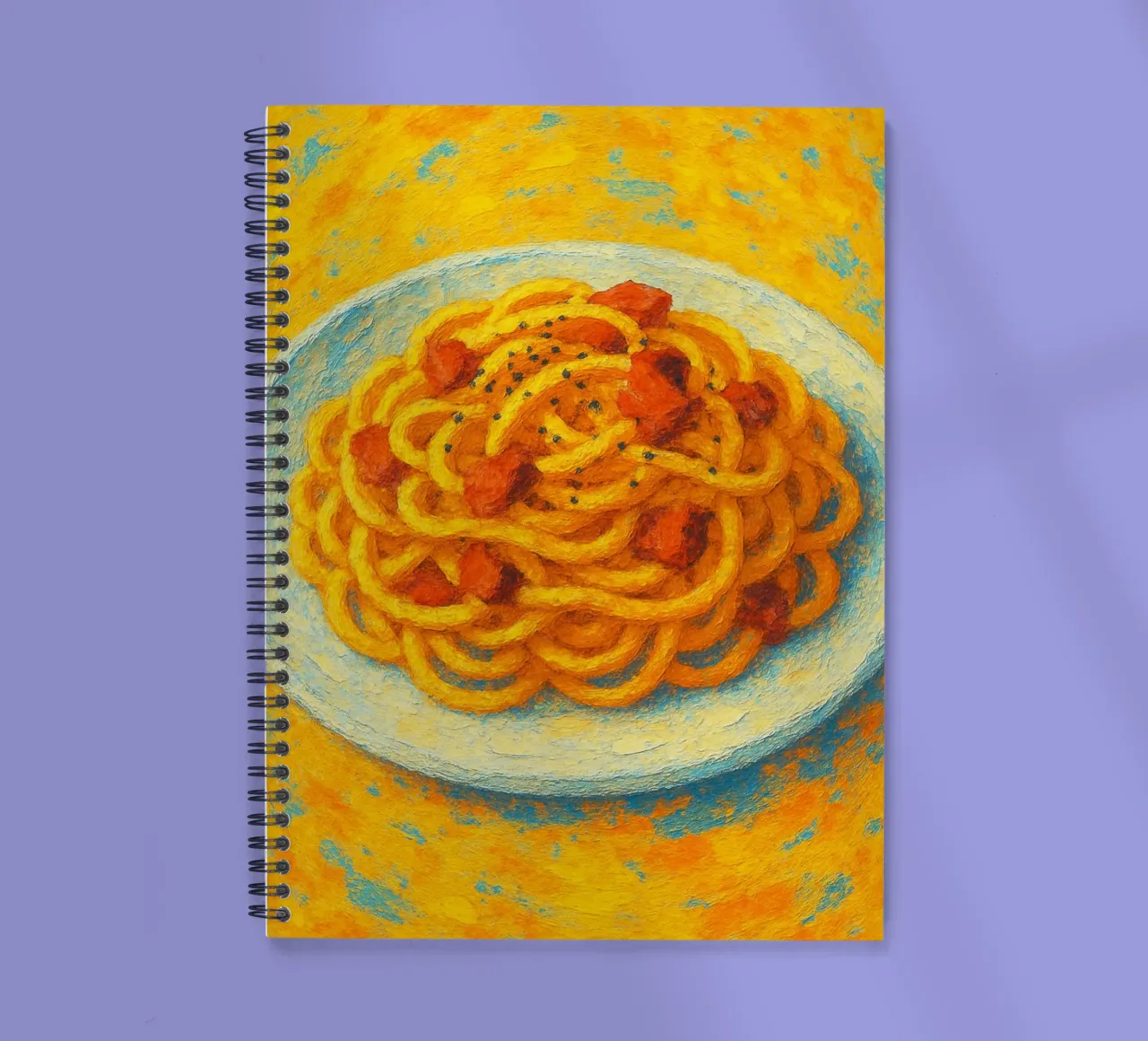 carbonara abstract imagination full color spiral notebook by ameera