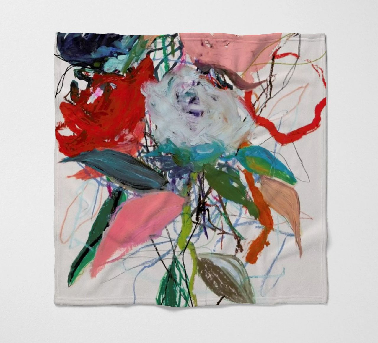 Rosenotes No 3 Fleecedecke von Leigh Viner