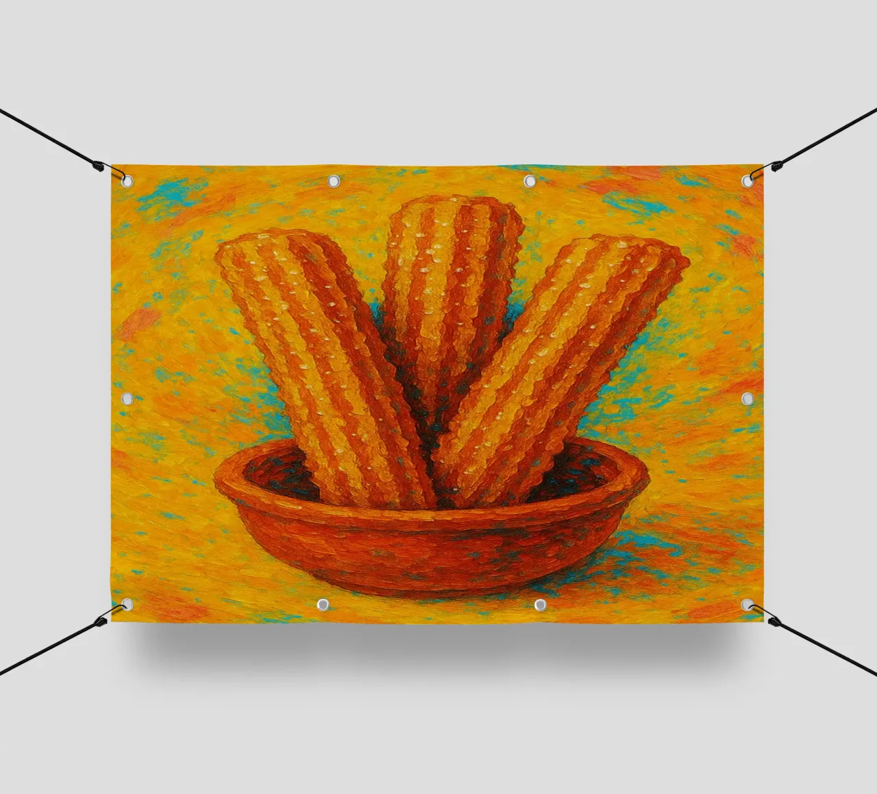 churros imaginación abstracta a todo color lonas publicitarias de ameera