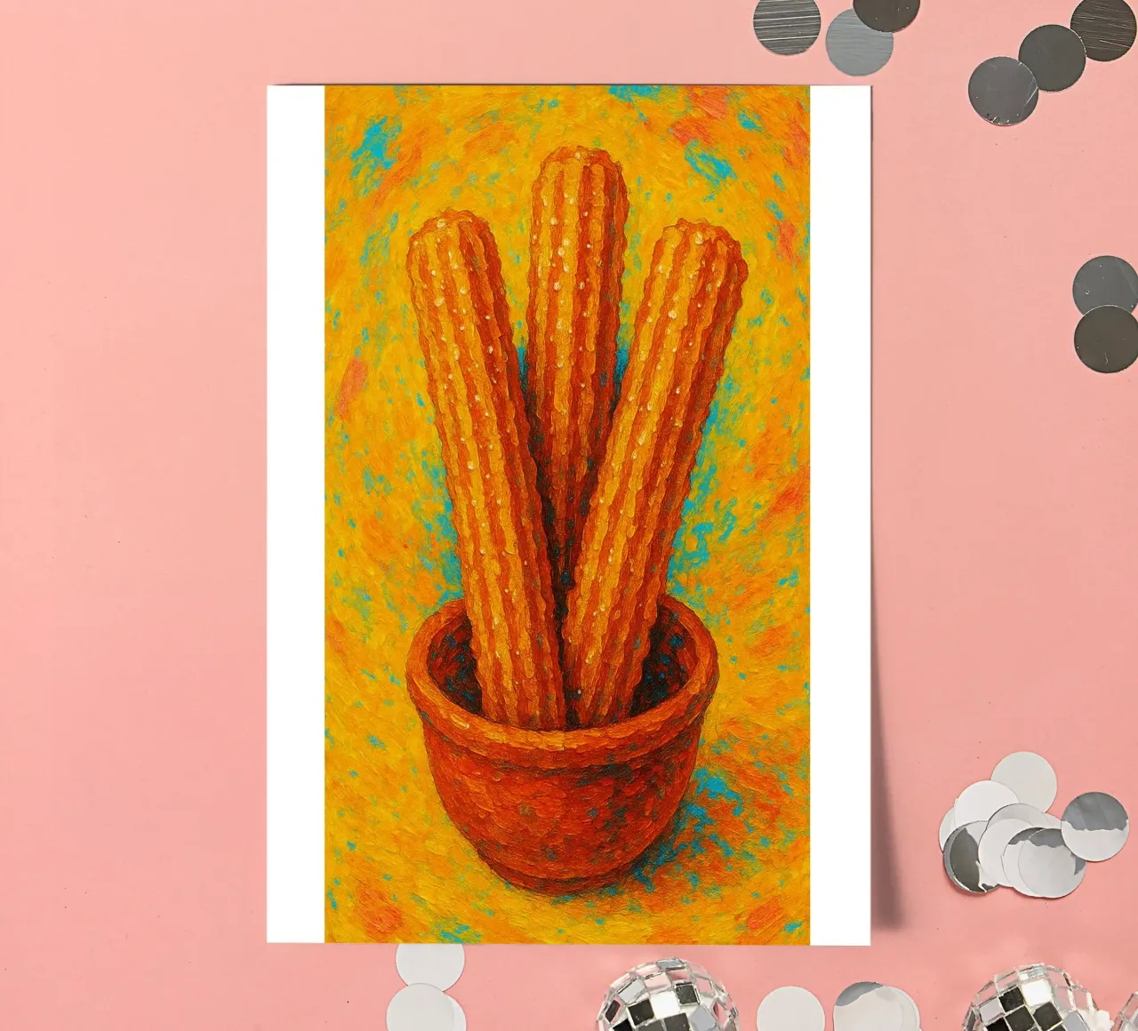 churros abstract imagination full color sticker sheet by ameera