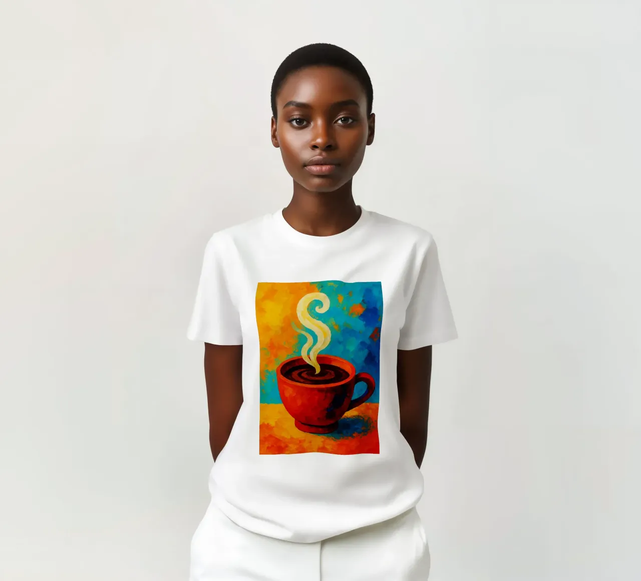 café imaginación abstracta a todo color camiseta de ameera
