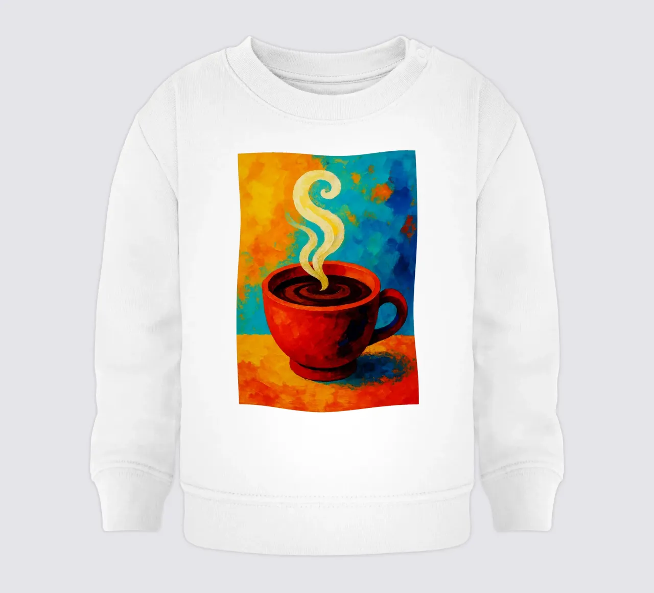 café imaginación abstracta a todo color sudadera de bebé de ameera