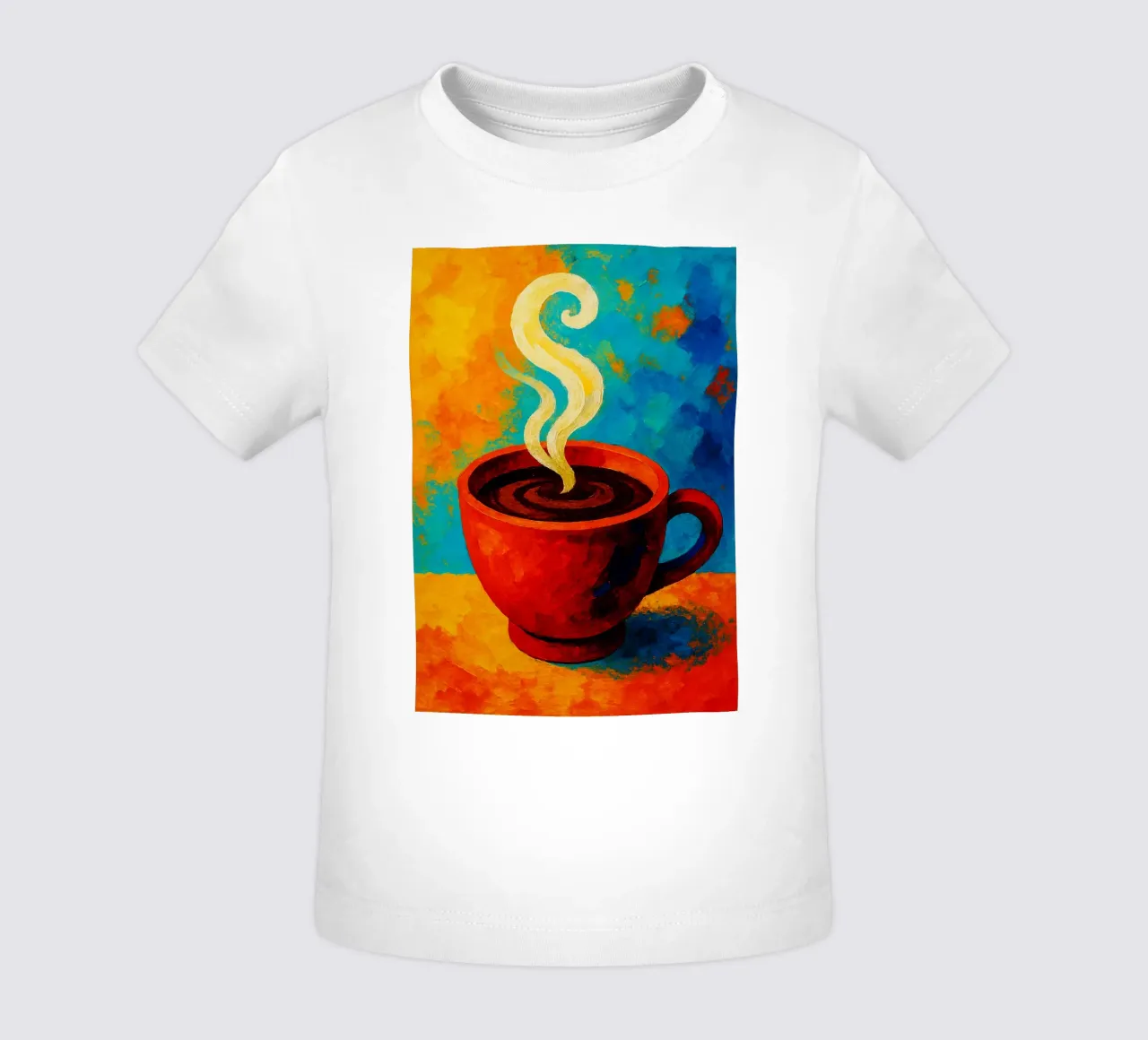café imaginación abstracta a todo color camiseta de bebé de ameera