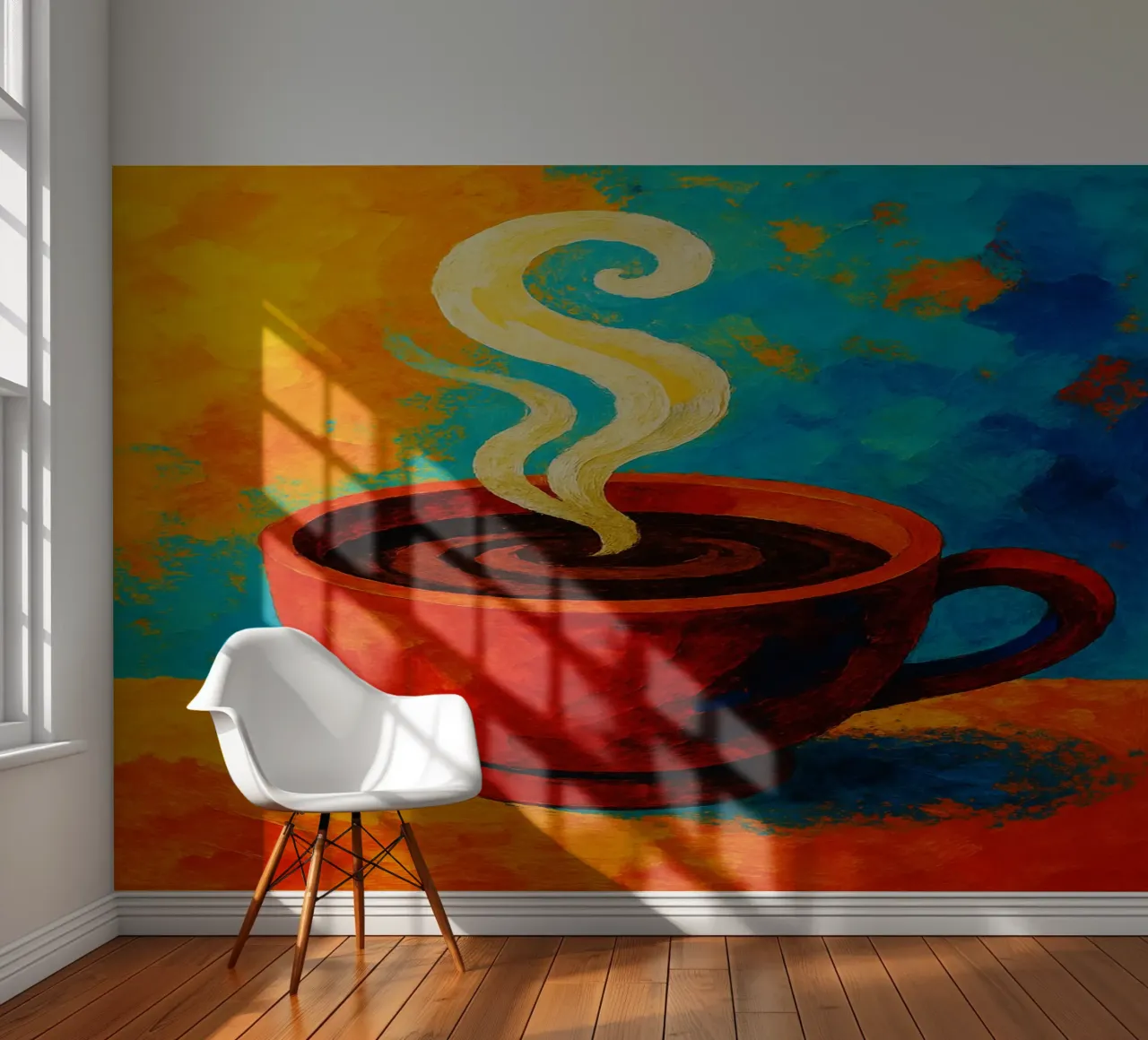 café imaginación abstracta a todo color papel para pared de ameera
