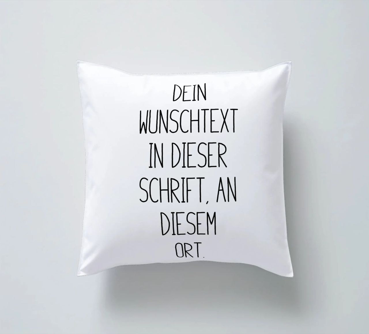 Wunschtext in schwarz weiß cuscino da WORTSPIEL