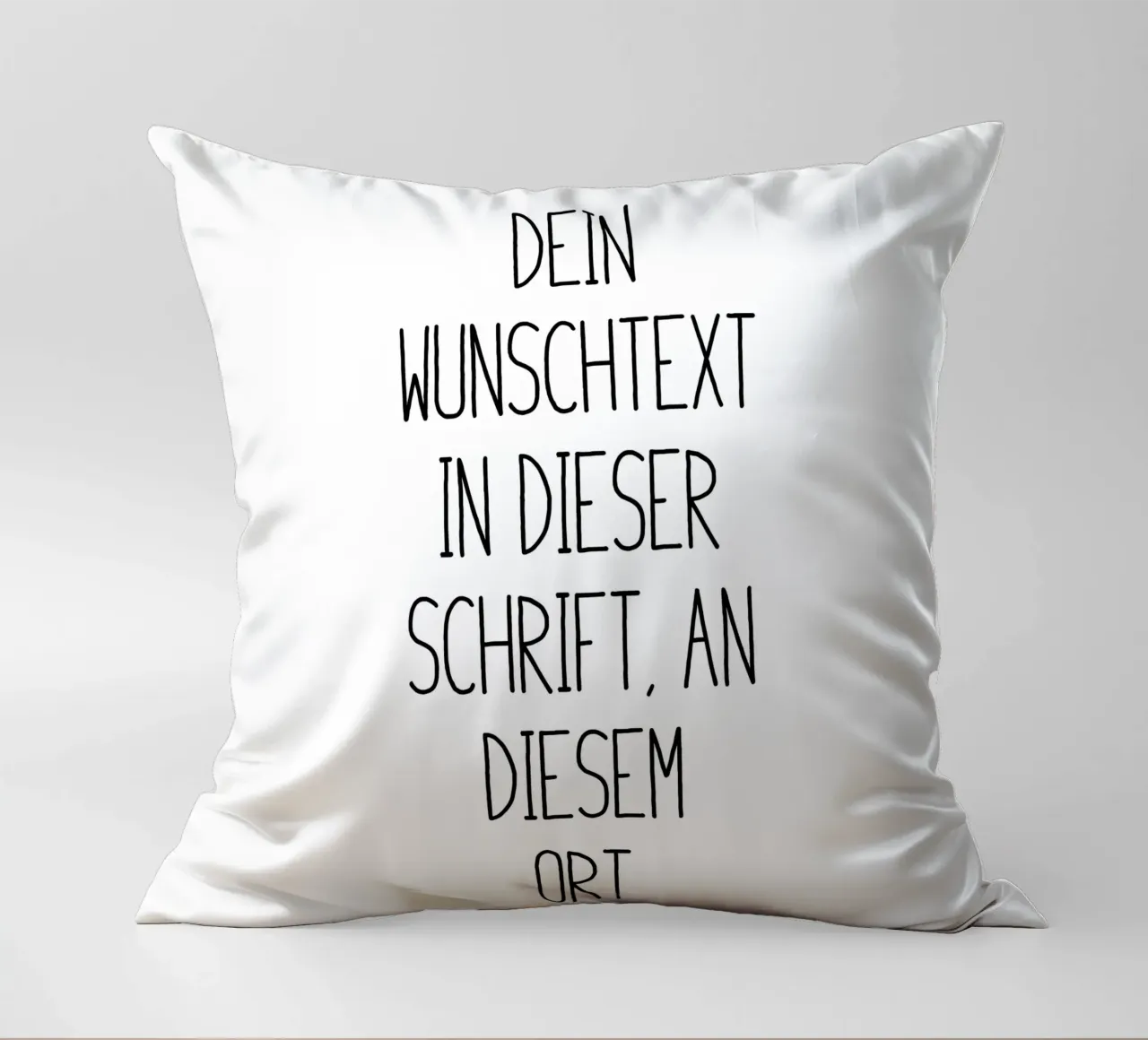 Wunschtext in schwarz weiß cuscino da WORTSPIEL