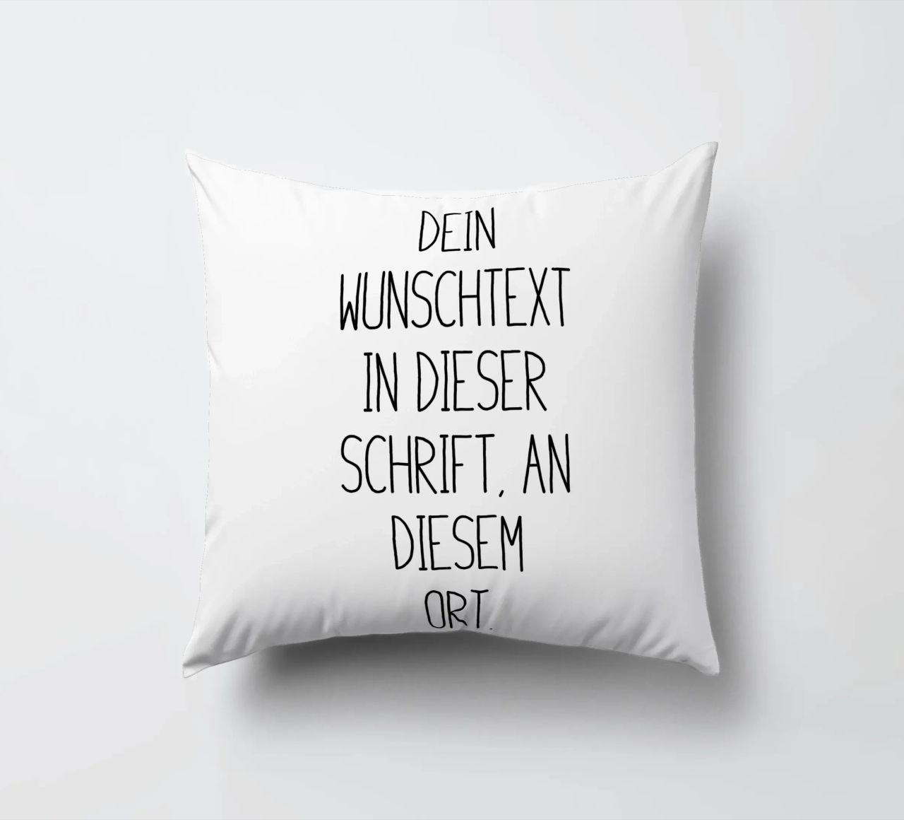 Wunschtext in schwarz weiß cuscino da WORTSPIEL