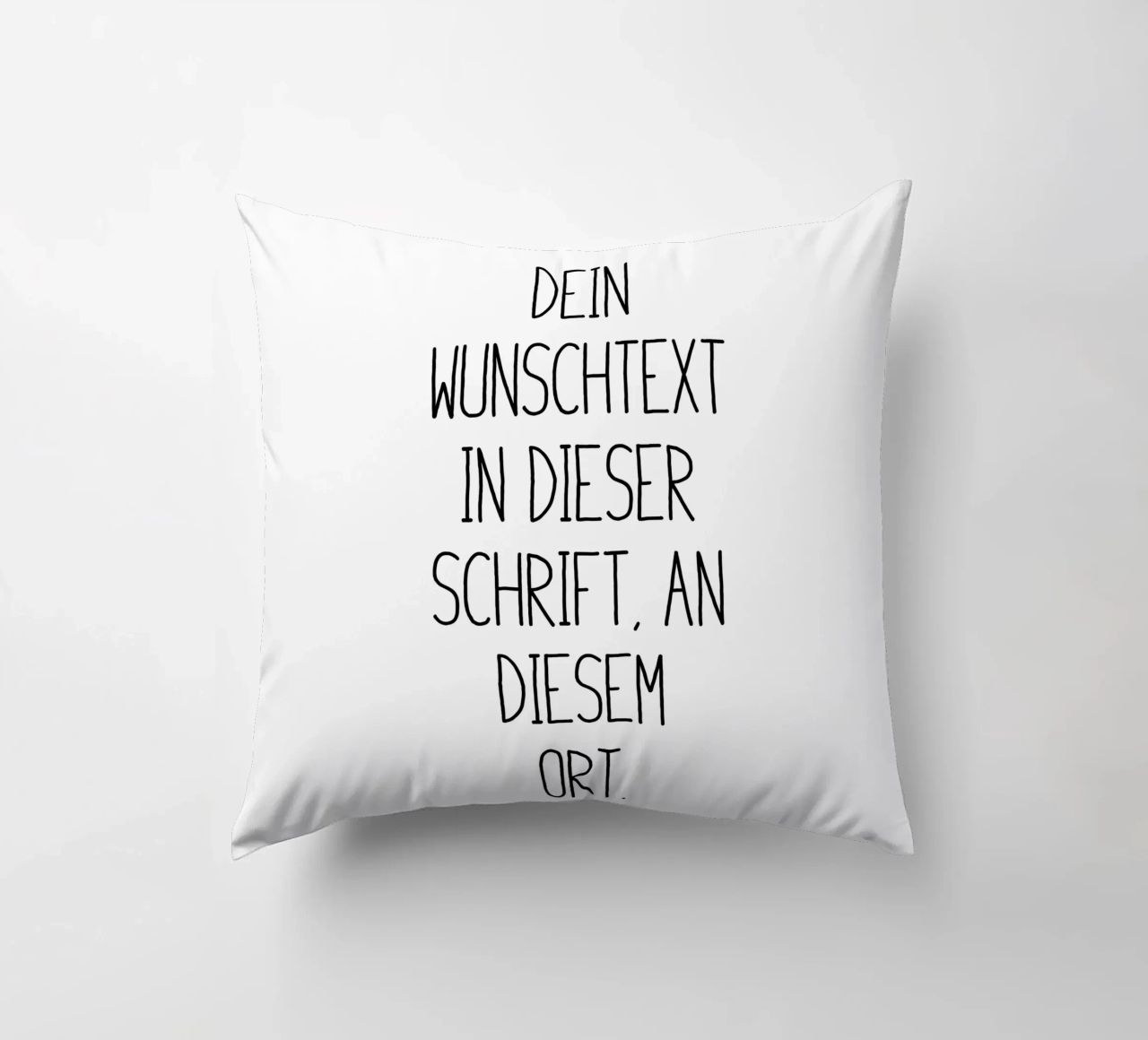 Wunschtext in schwarz weiß cuscino da WORTSPIEL