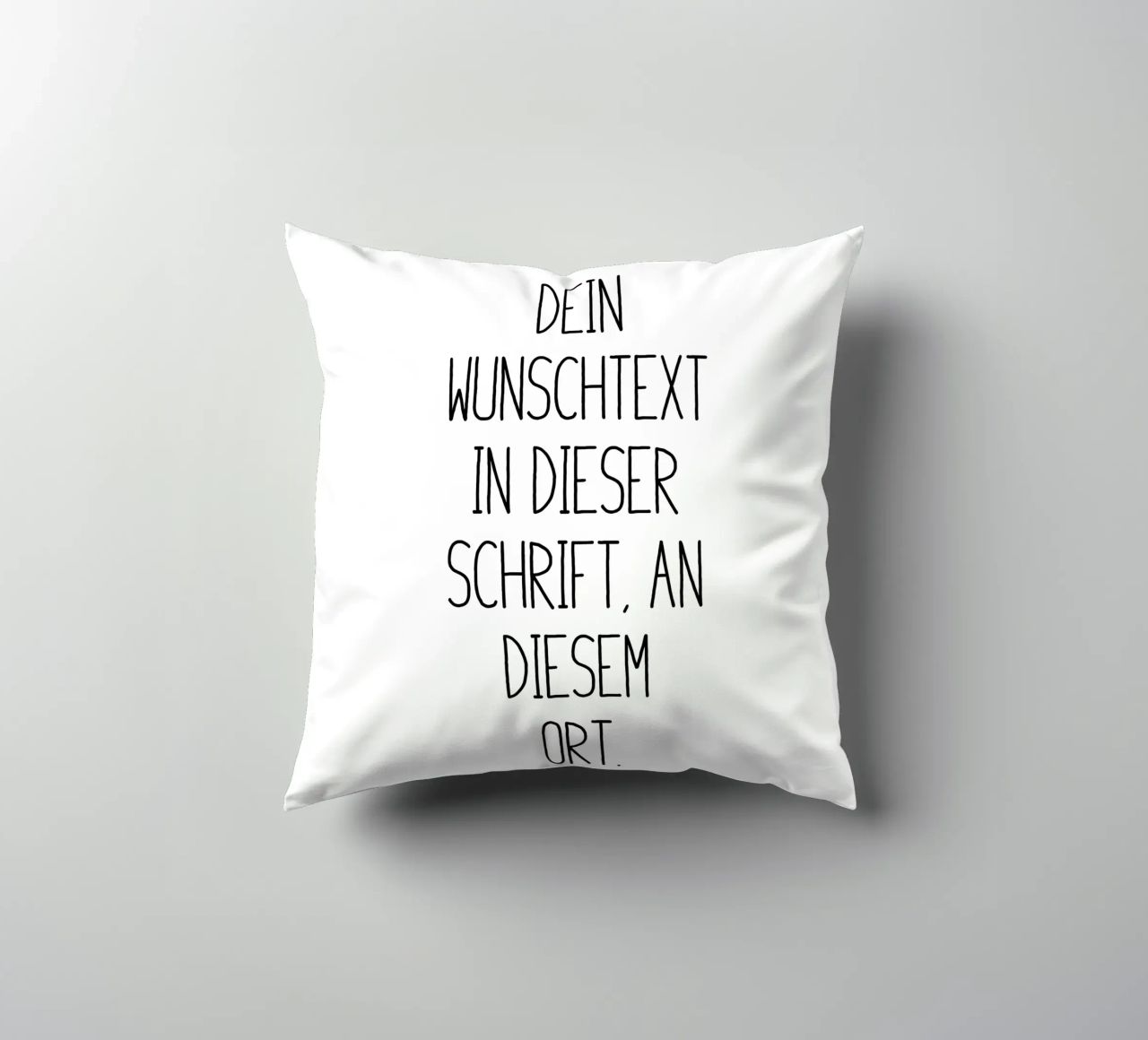 Wunschtext in schwarz weiß cuscino da WORTSPIEL