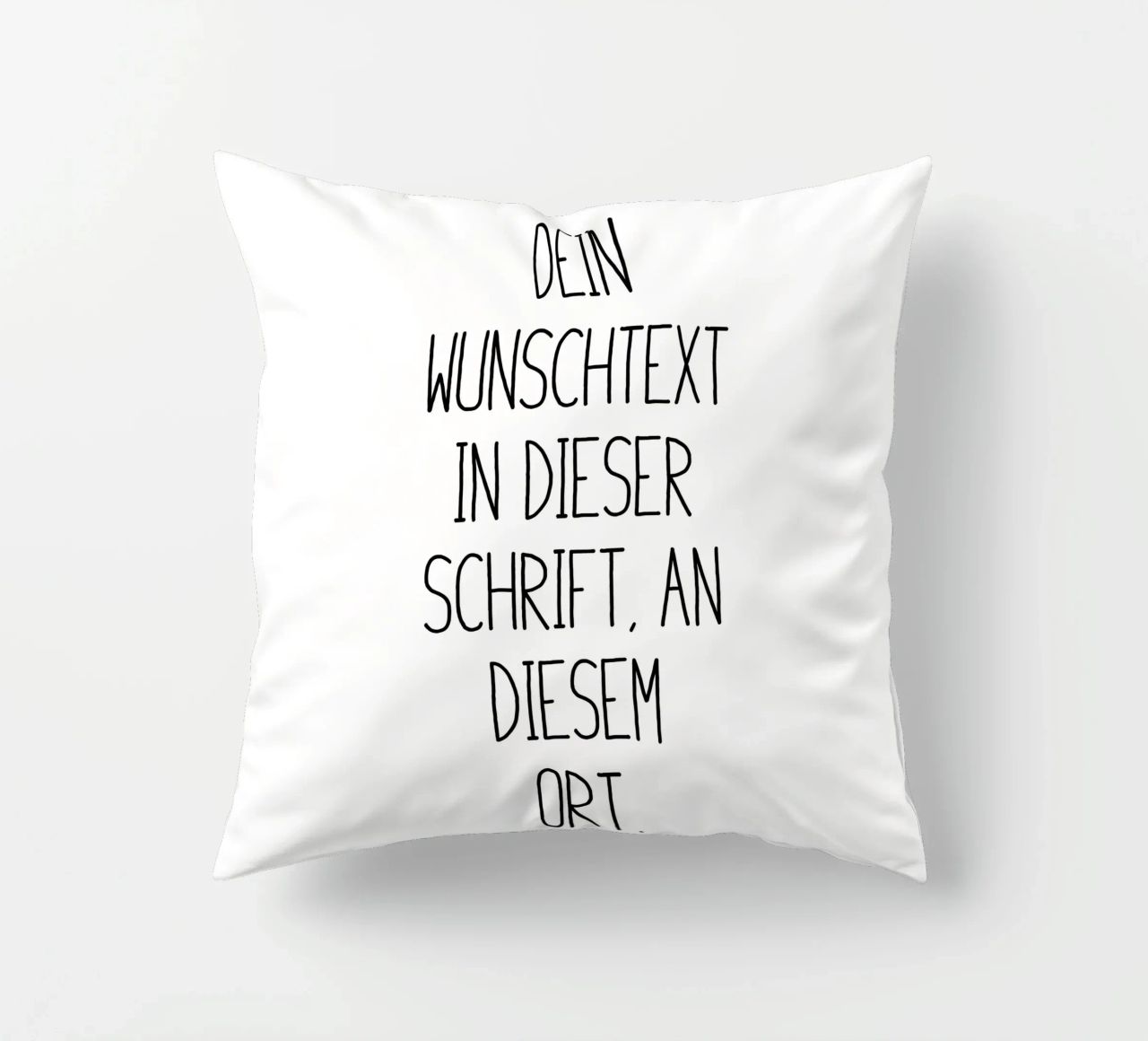 Wunschtext in schwarz weiß cuscino da WORTSPIEL