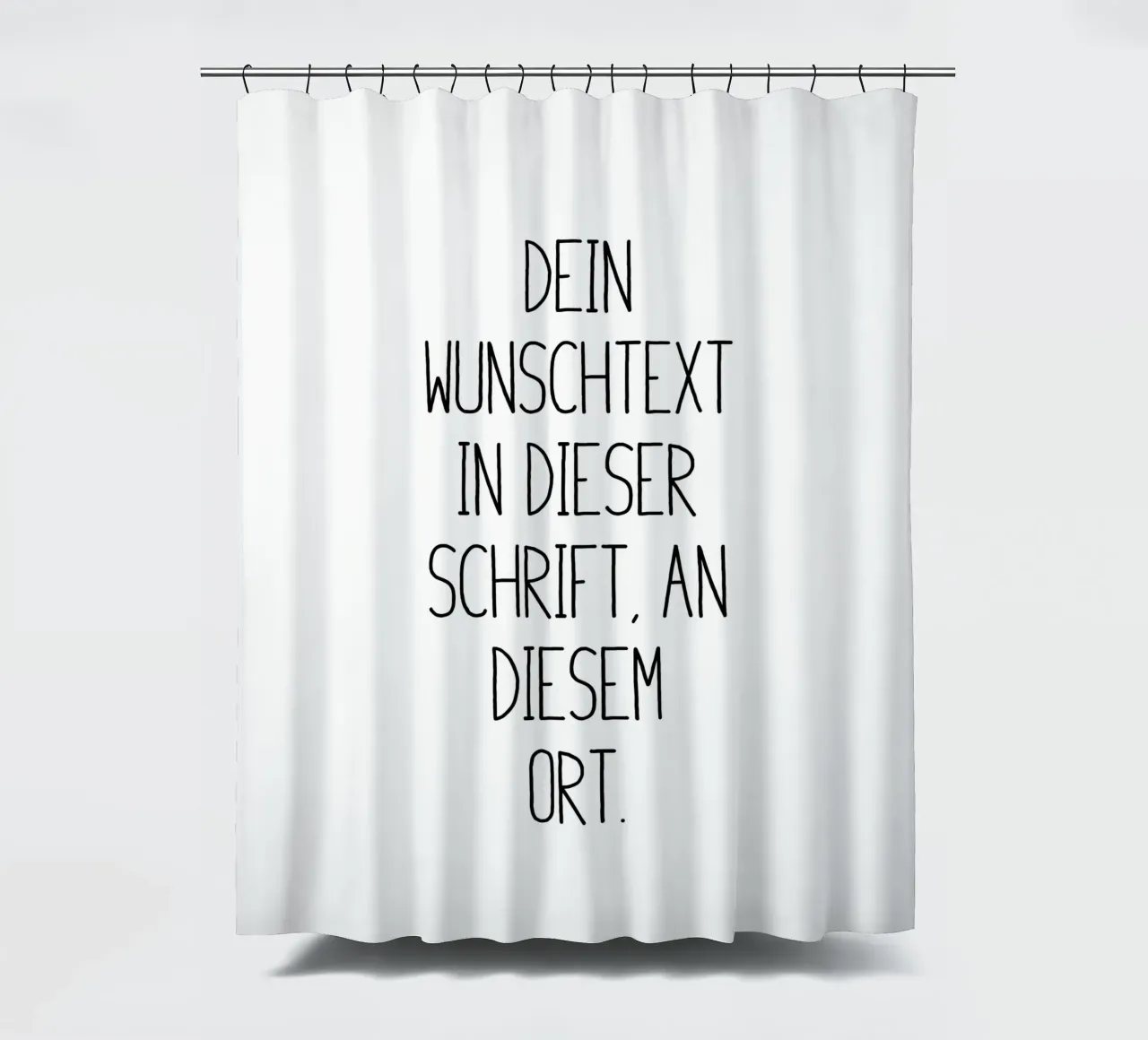 Wunschtext in schwarz weiß tenda da doccia da WORTSPIEL