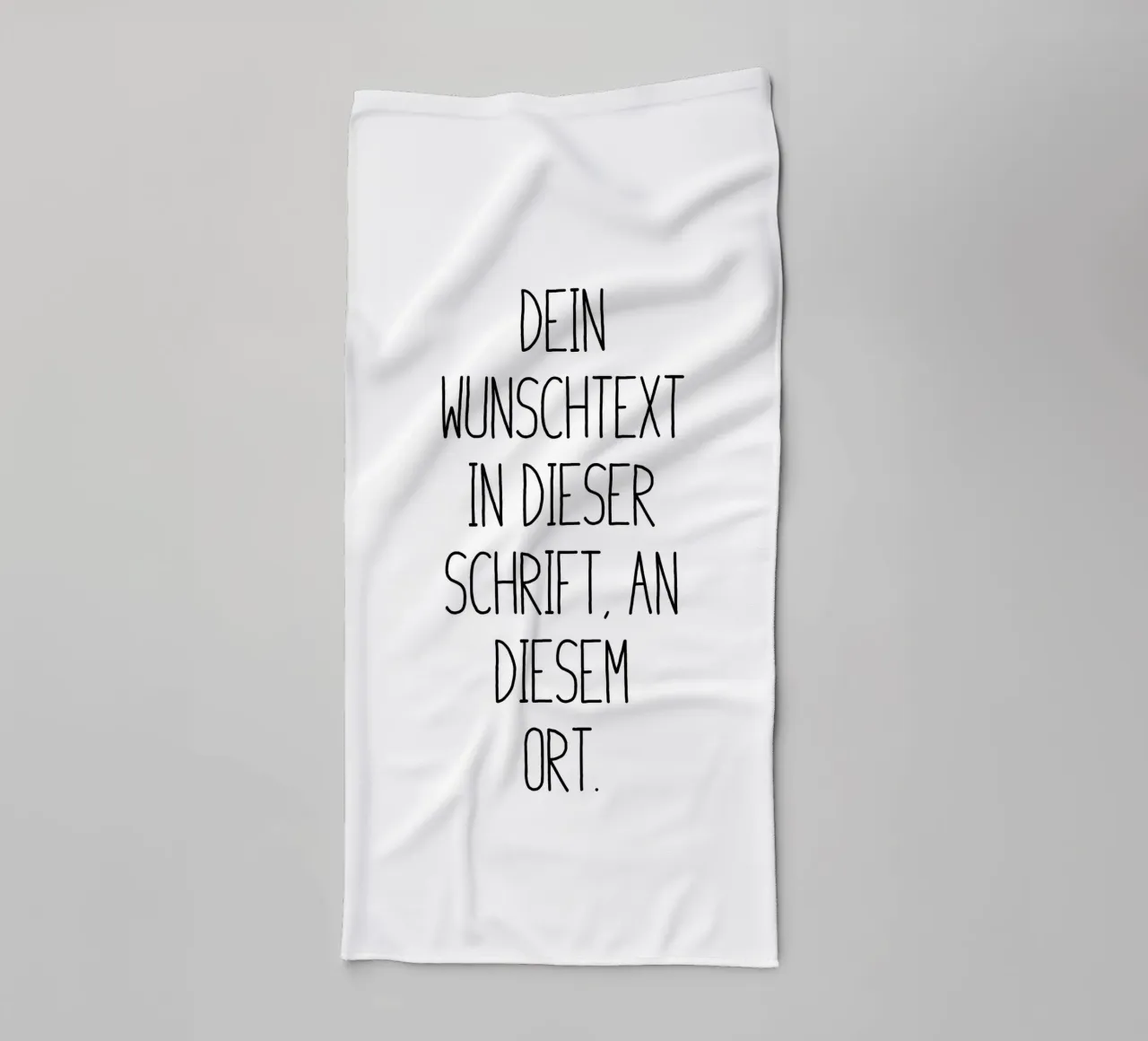Wunschtext in schwarz weiß asciugamano da bagno da WORTSPIEL