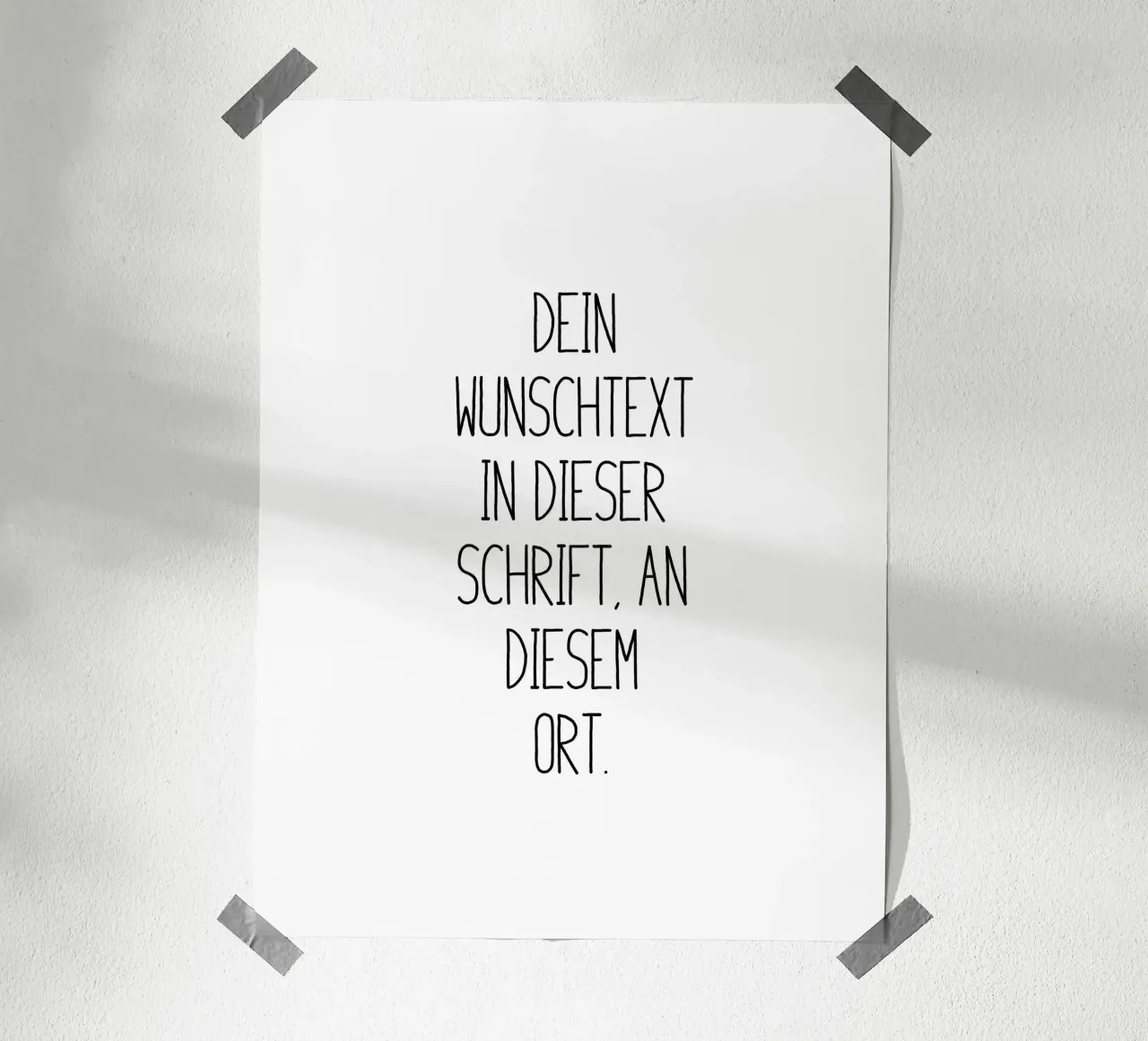 Wunschtext in schwarz weiß carta hahnemühle da WORTSPIEL