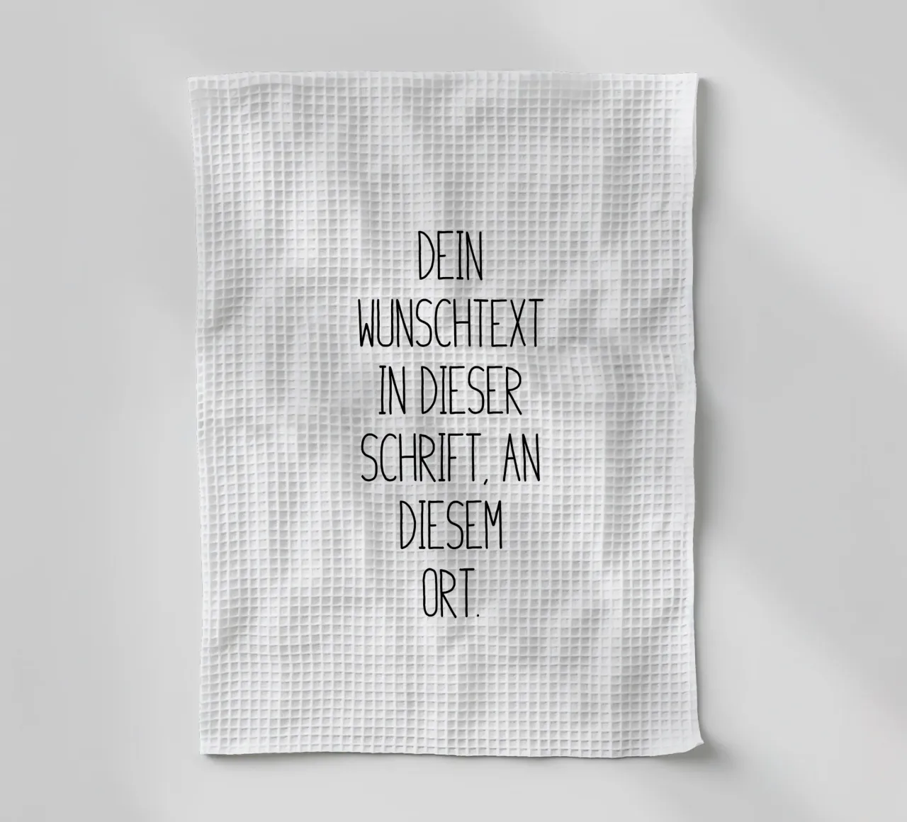 Wunschtext in schwarz weiß torchon de WORTSPIEL