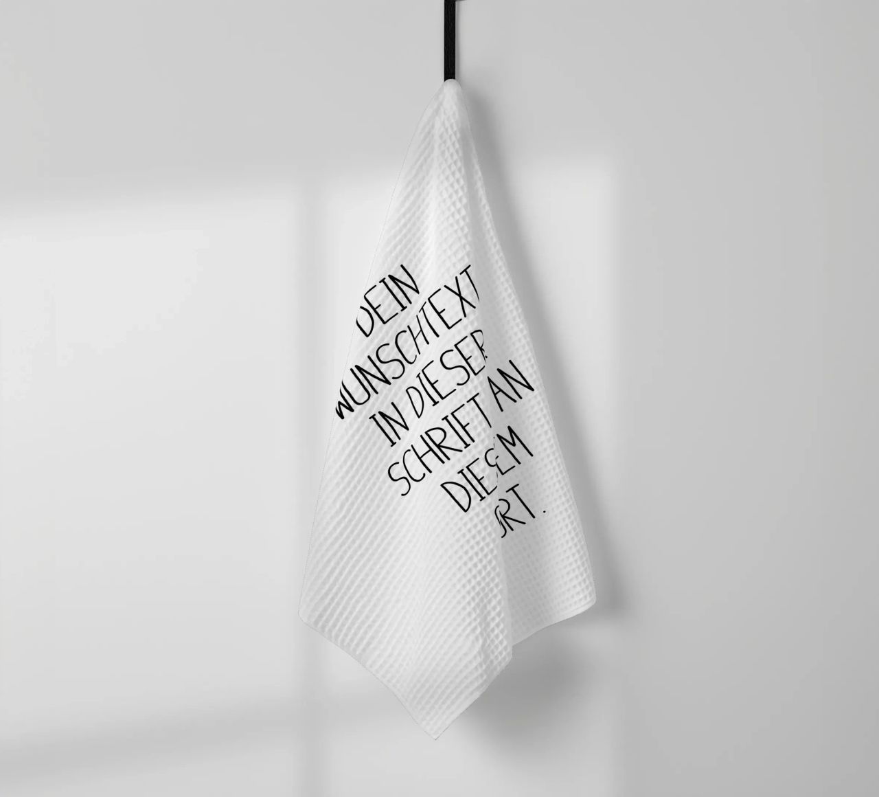 Wunschtext in schwarz weiß canovaccio da cucina da WORTSPIEL