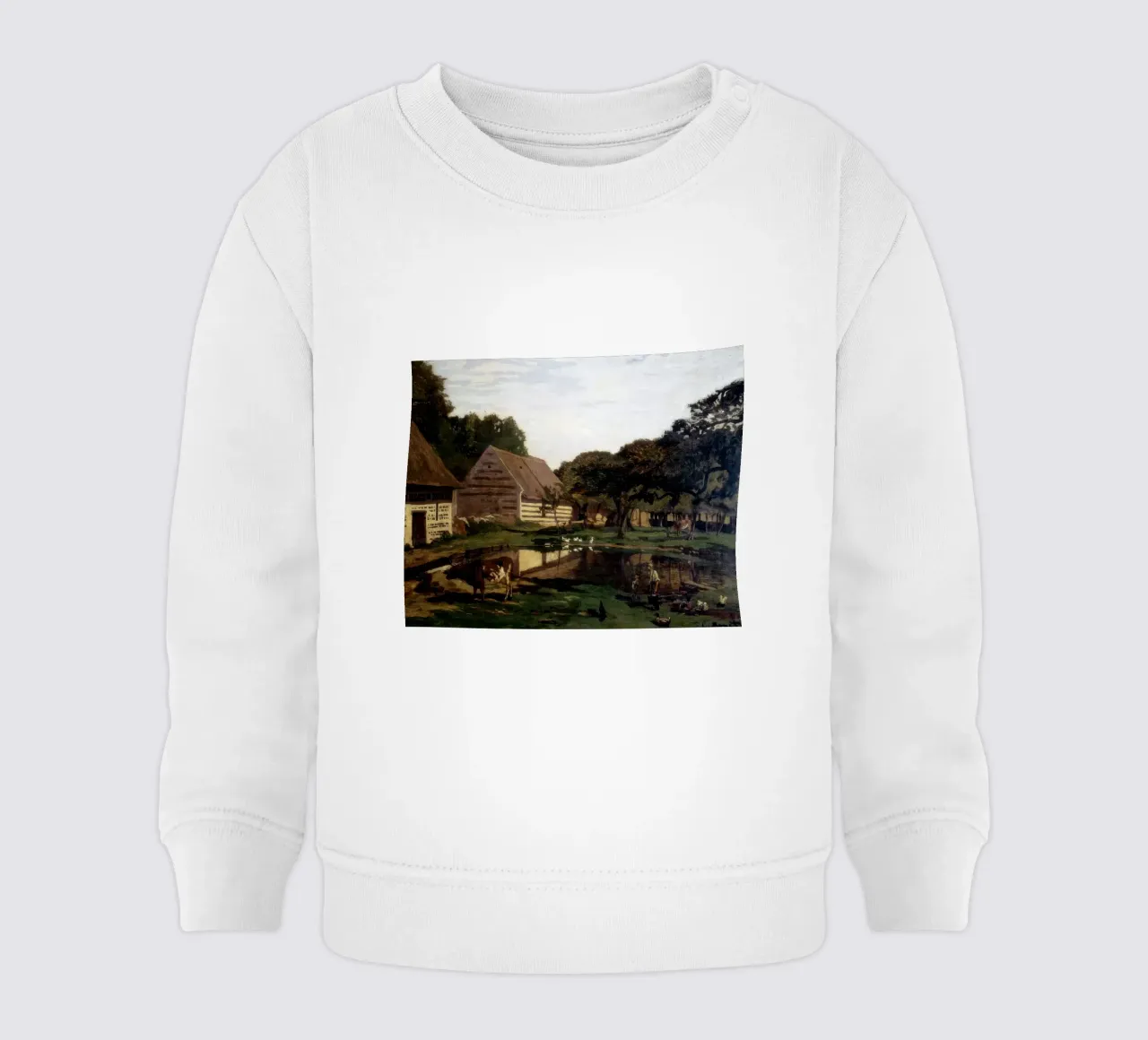 Claude Monet Un'aia in Normandia felpa neonato da clay bobby