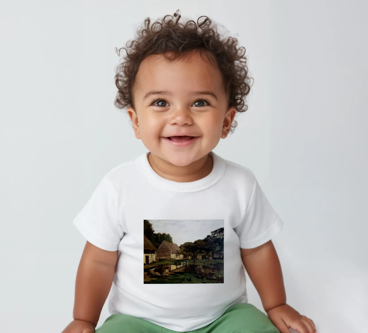 Claude Monet Un'aia in Normandia maglietta neonato da clay bobby