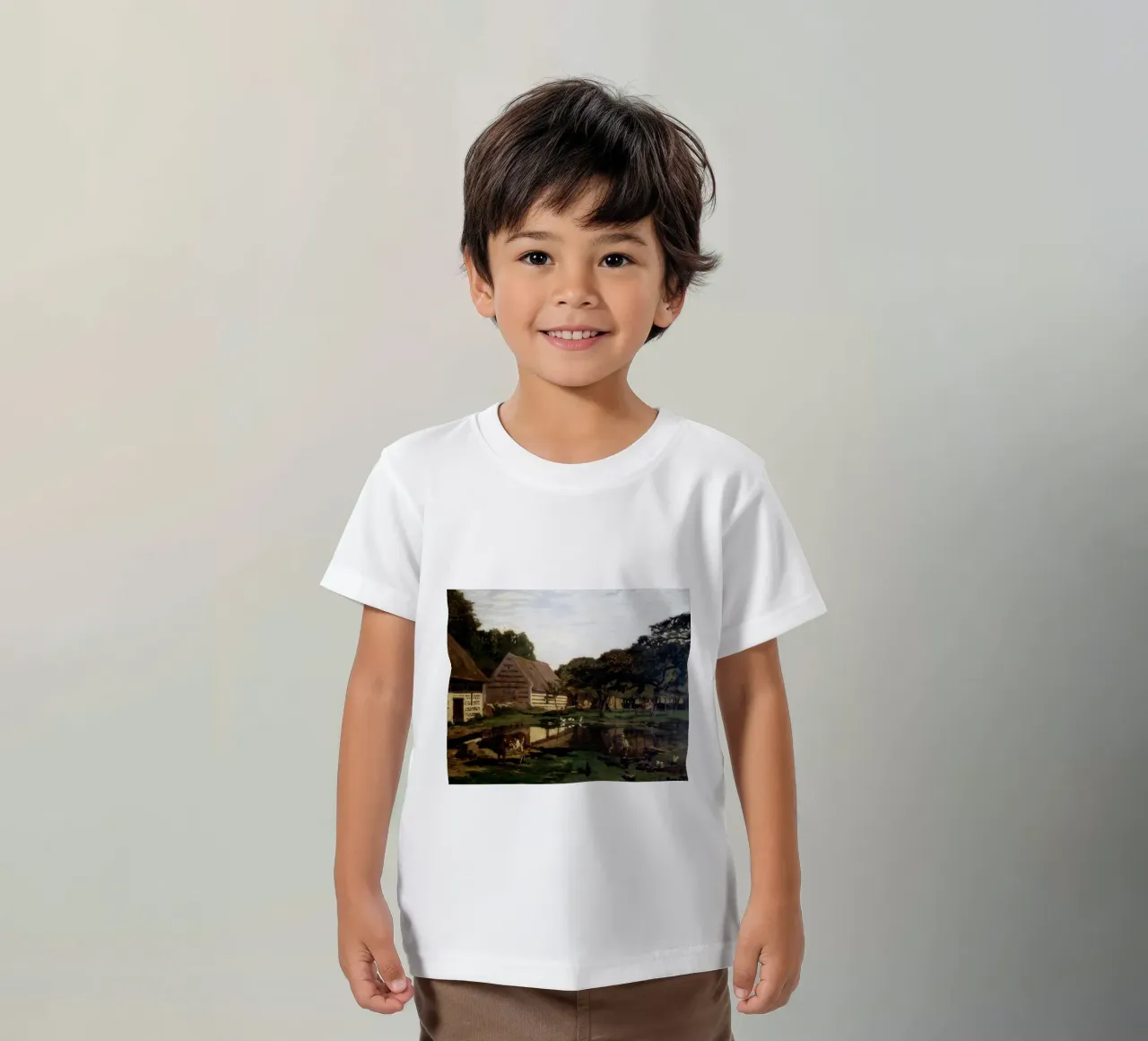 Claude Monet Un'aia in Normandia t-shirt bambini da clay bobby