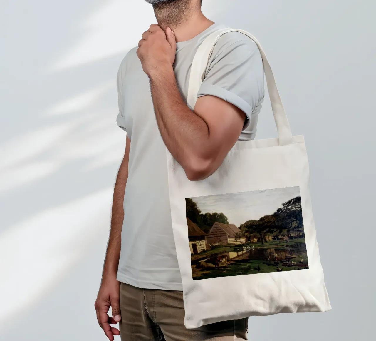 Claude Monet Un'aia in Normandia borsa in juta da clay bobby
