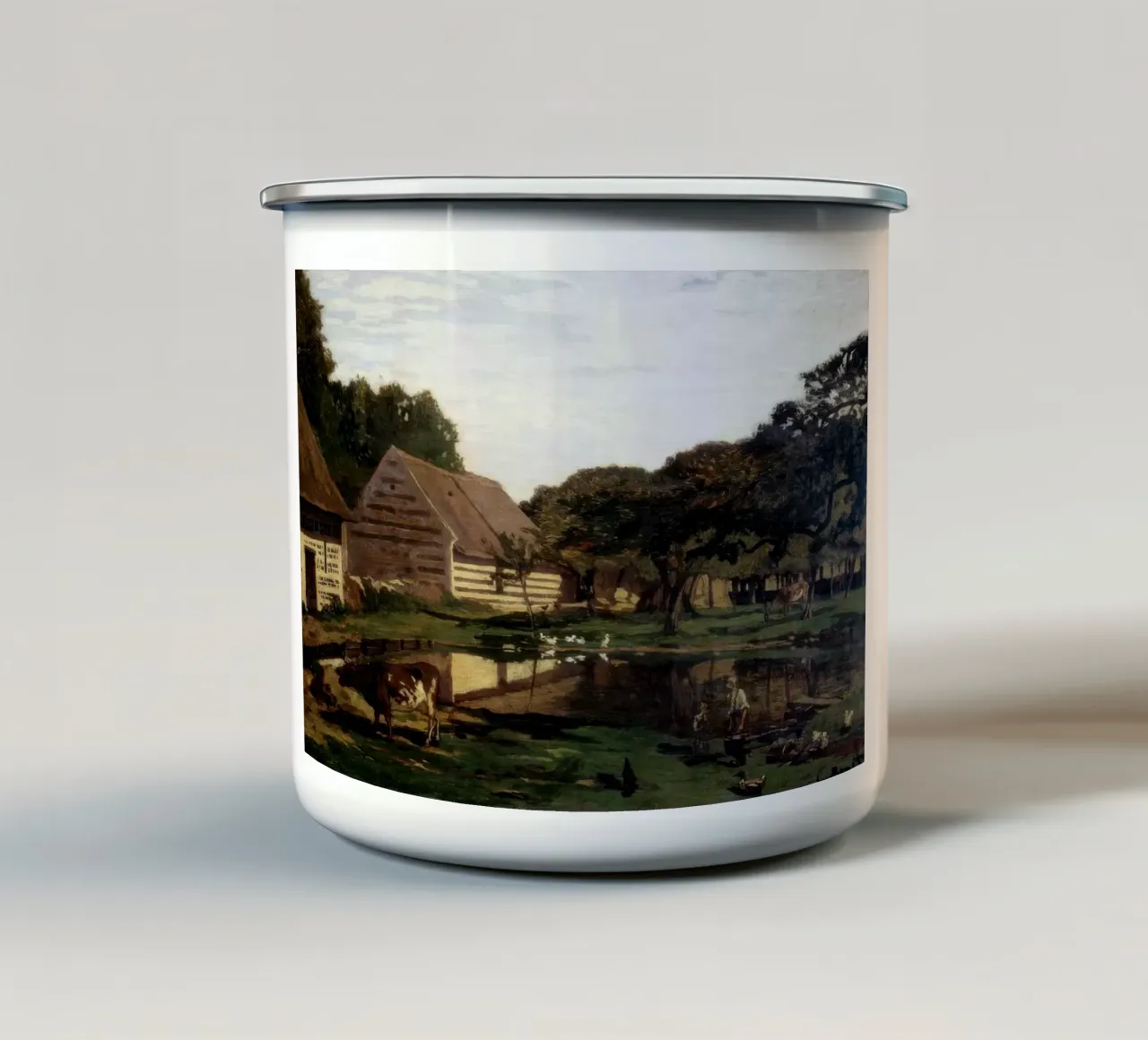 Claude Monet Un'aia in Normandia tazza in smalto da clay bobby