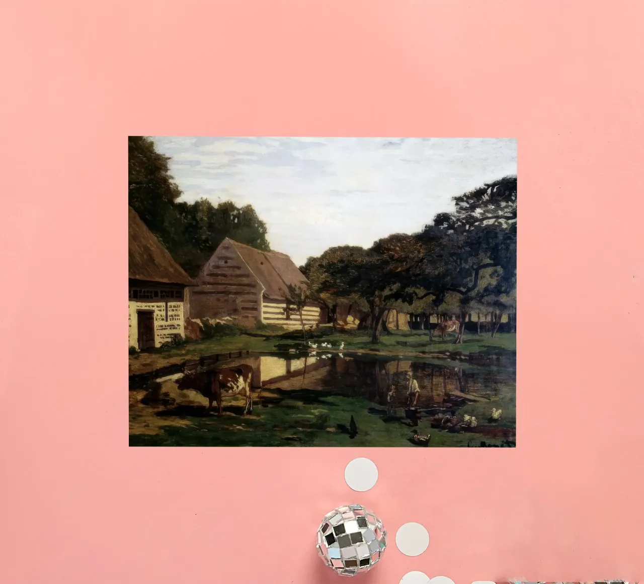 Claude Monet Un'aia in Normandia adesivo da clay bobby