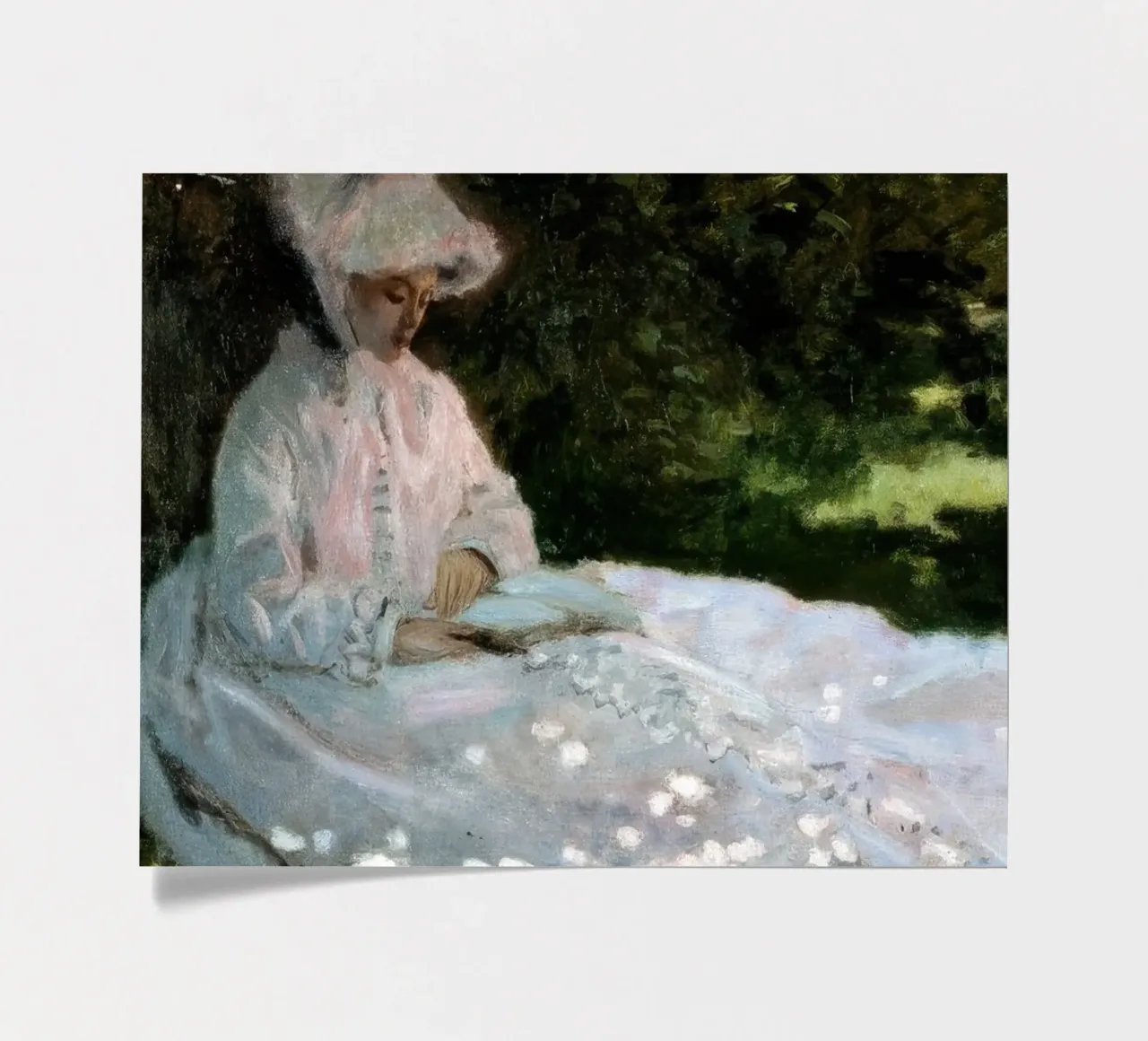 Claude Monet Una donna foglio adesivo da clay bobby