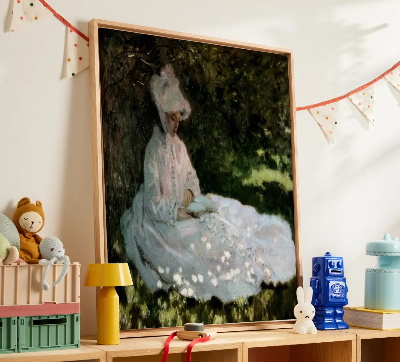 Claude Monet Una donna tela con Cornice a cassetta da clay bobby