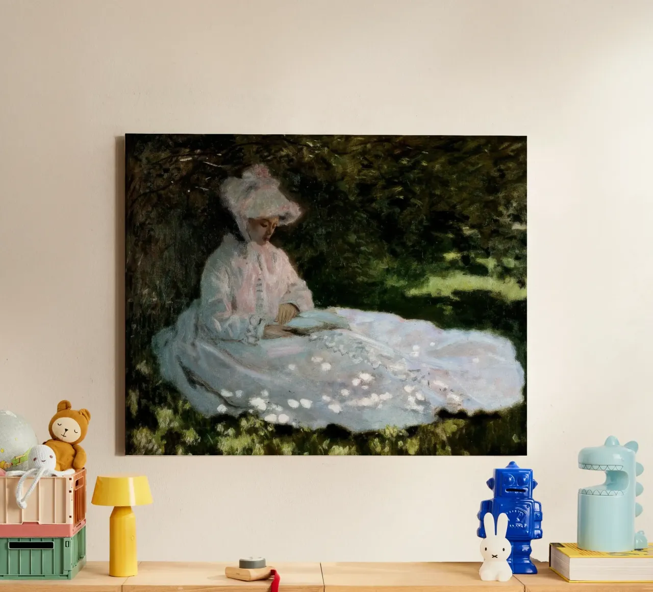 Claude Monet Una donna tela con Cornice a cassetta da clay bobby