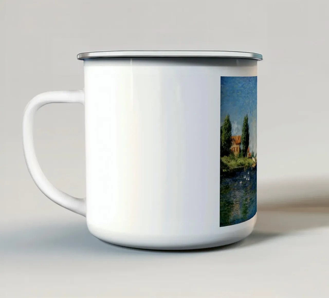 Claude Monet Argenteuil (Barche rosse) tazza in smalto da clay bobby