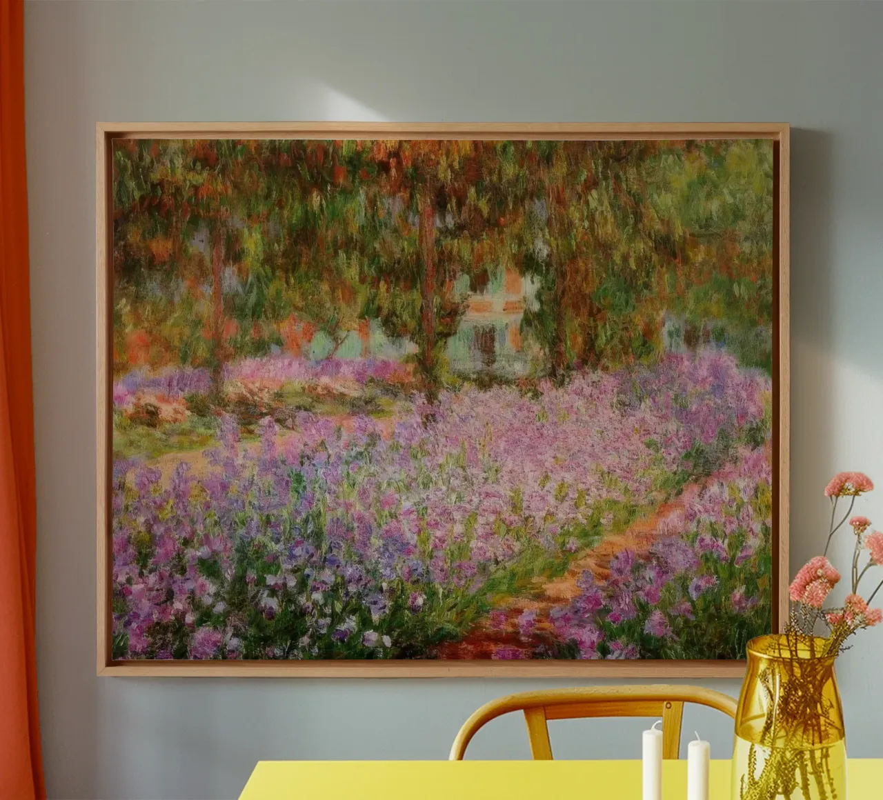 Claude Monet Irissen In Monettentuin canvas van clay bobby
