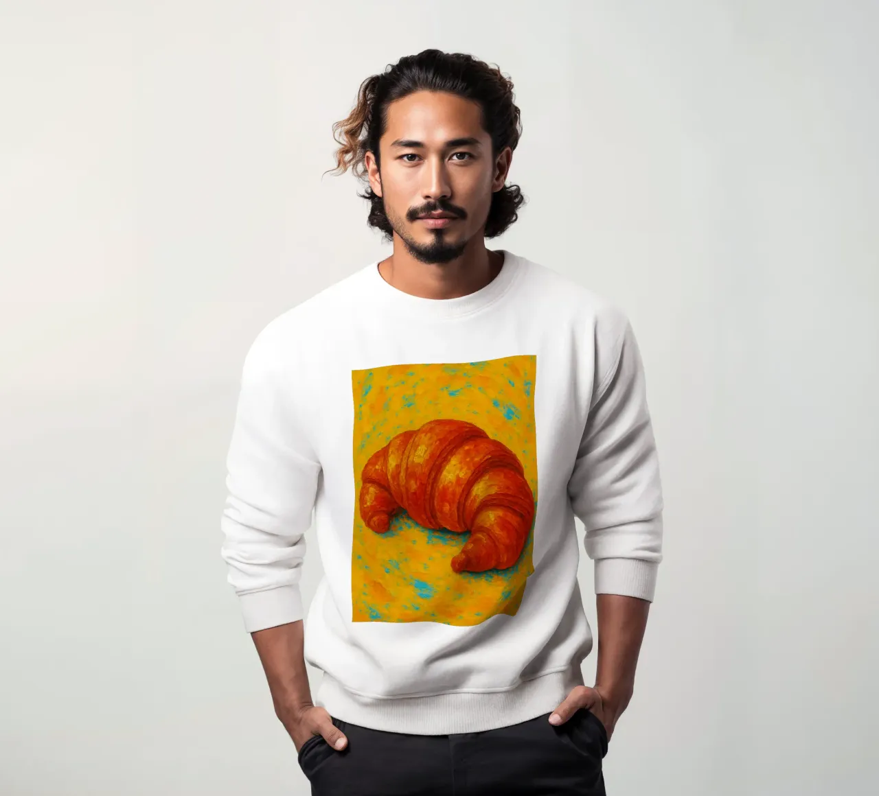 Croissant abstracto imaginación a todo color sudadera de ameera