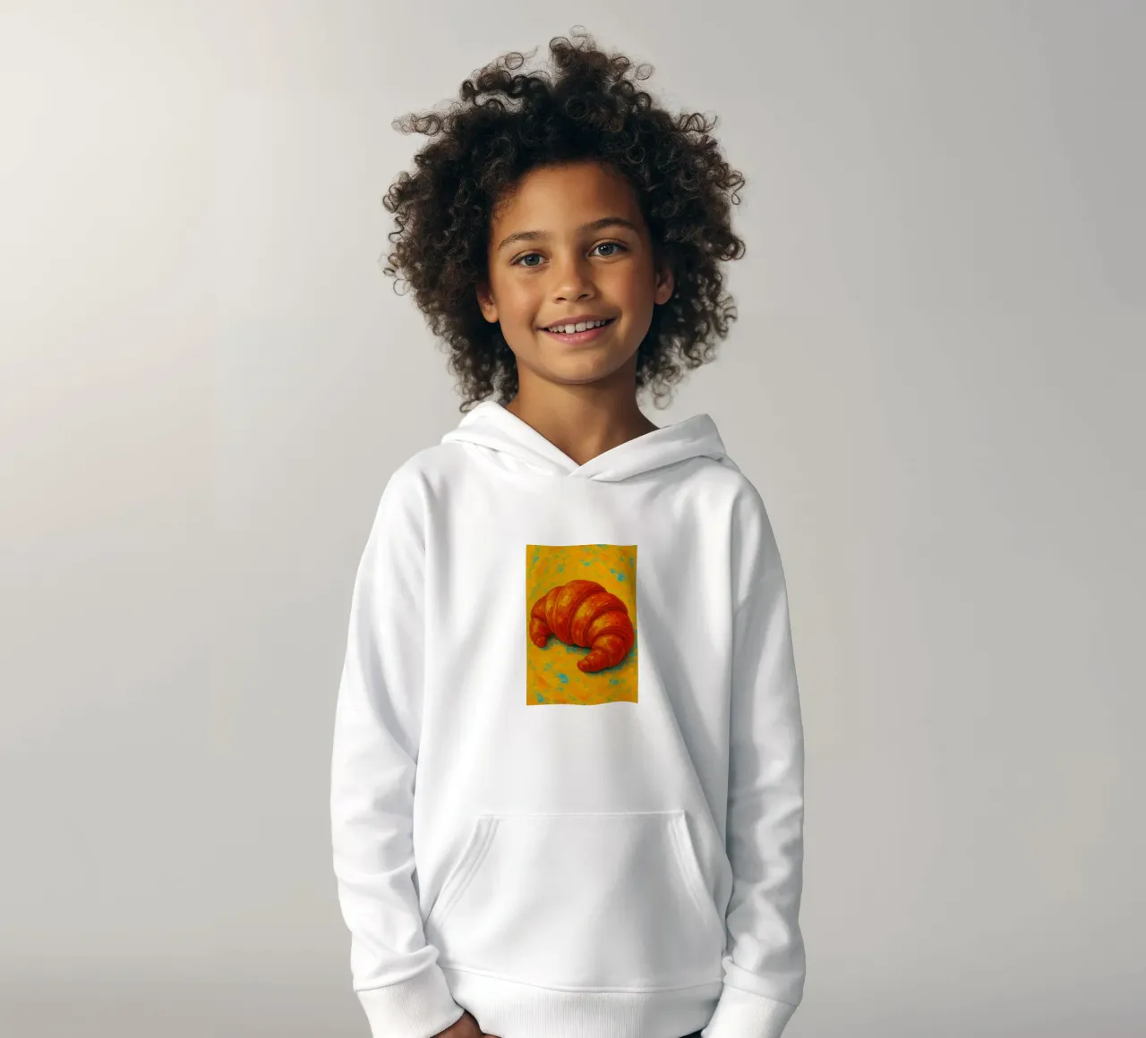 Croissant abstracto imaginación a todo color sudadera con capucha para niño de ameera