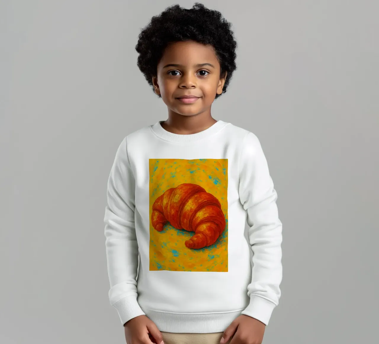 Croissant abstracto imaginación a todo color sudadera para niño de ameera