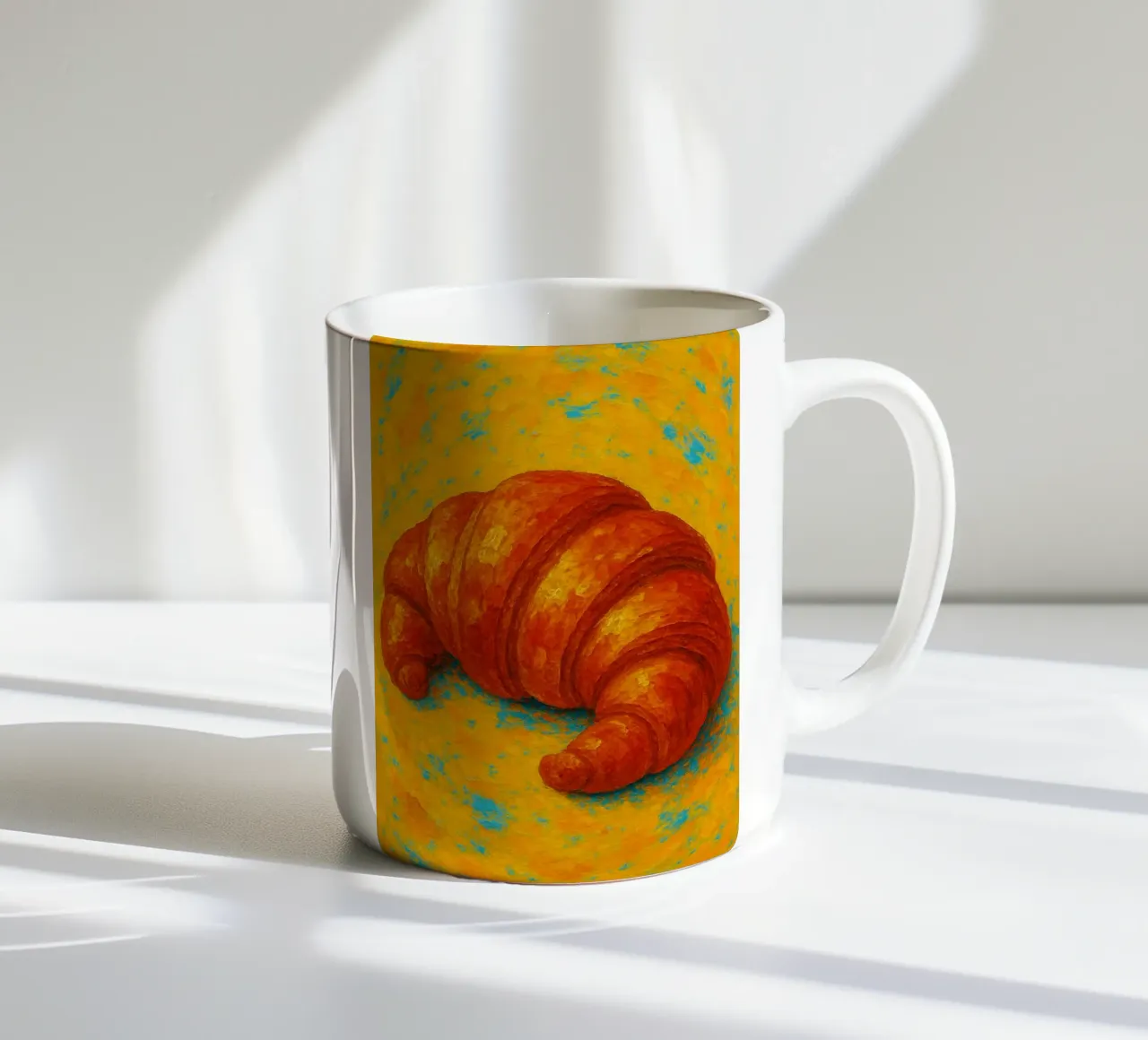 Croissant abstracte verbeelding full color keramische mok van ameera