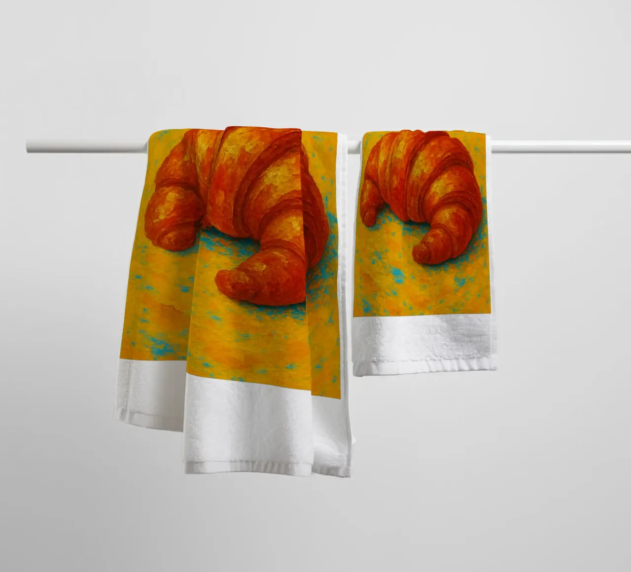 Croissant abstract imagination full color towel by ameera