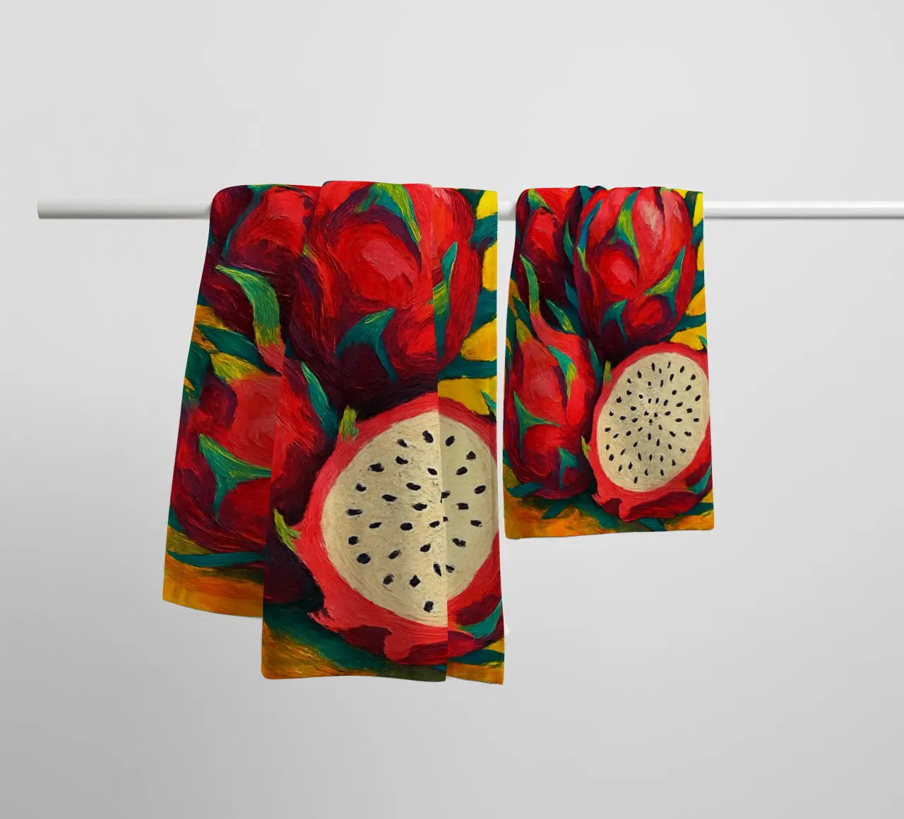 Drachenfrucht abstrakte Phantasie voller Farbe Handtuch von ameera