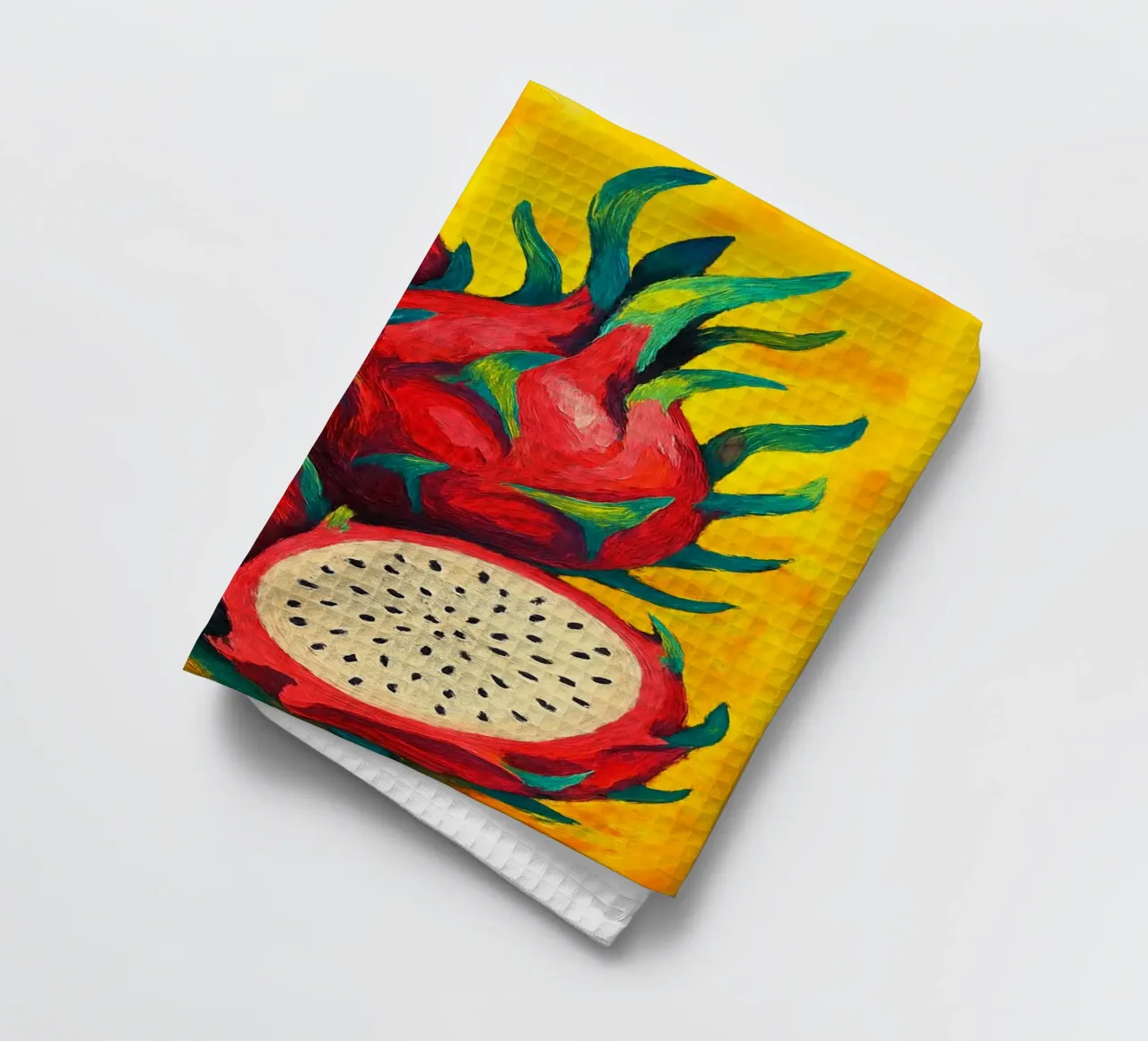 Drachenfrucht abstrakte Phantasie voller Farbe Geschirrtuch von ameera
