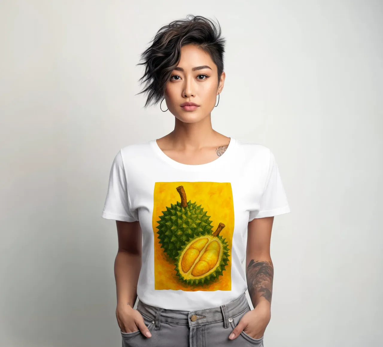 durians imaginación abstracta a todo color camiseta de mujer de ameera
